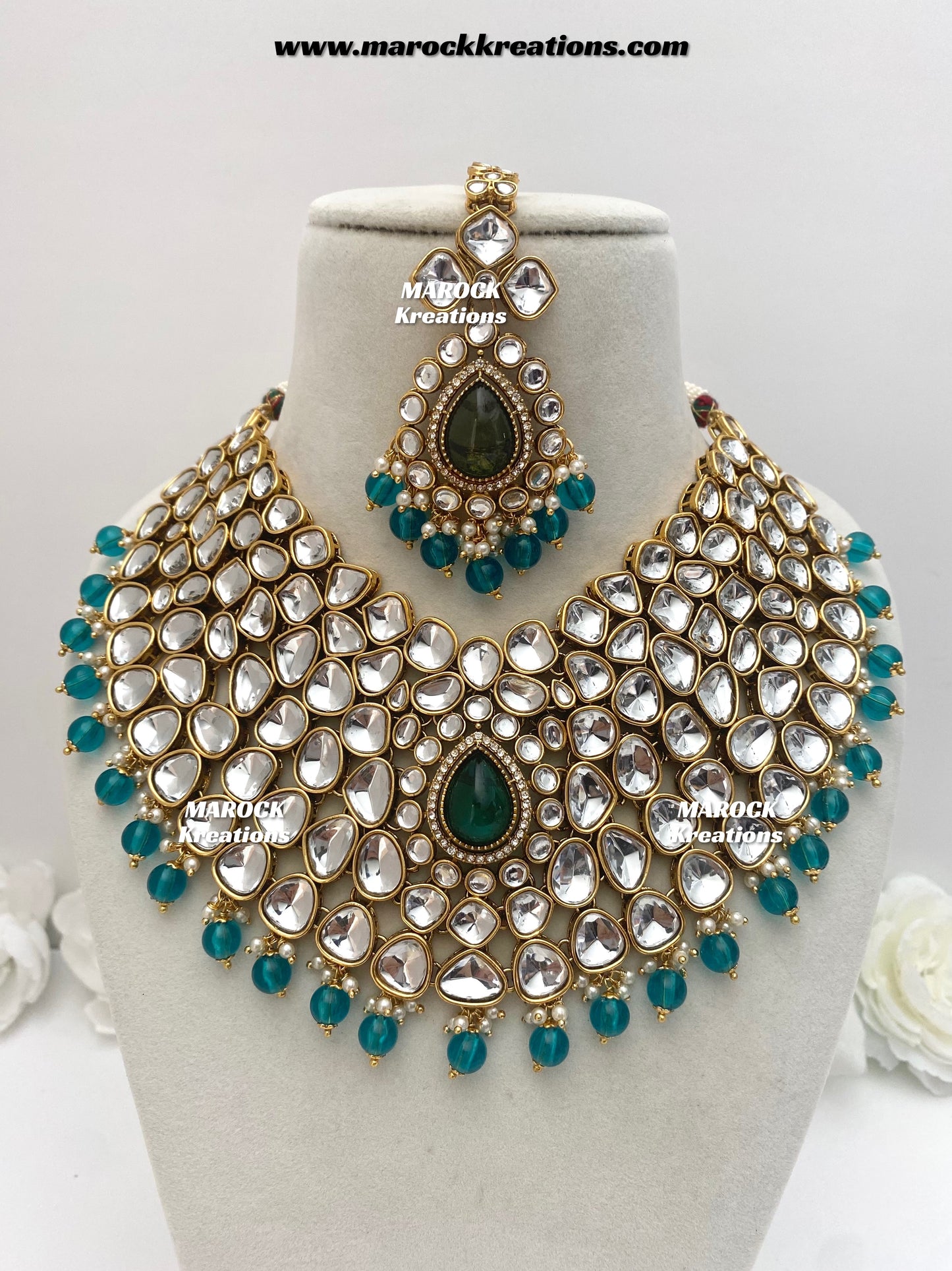 Ruhi Premium Quality Statement Kundan Necklace/Bridal set