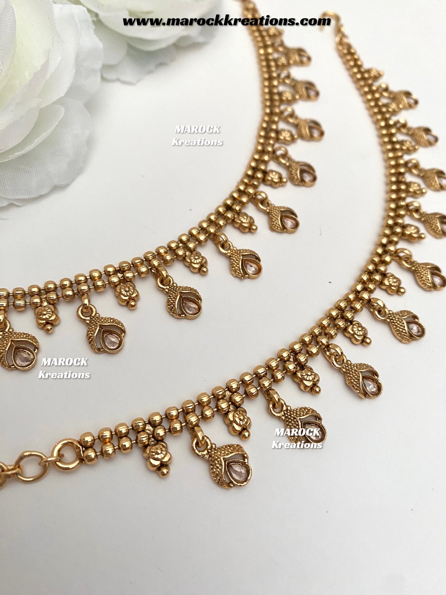 Shaina Gold Plated Saharey/Ear chains