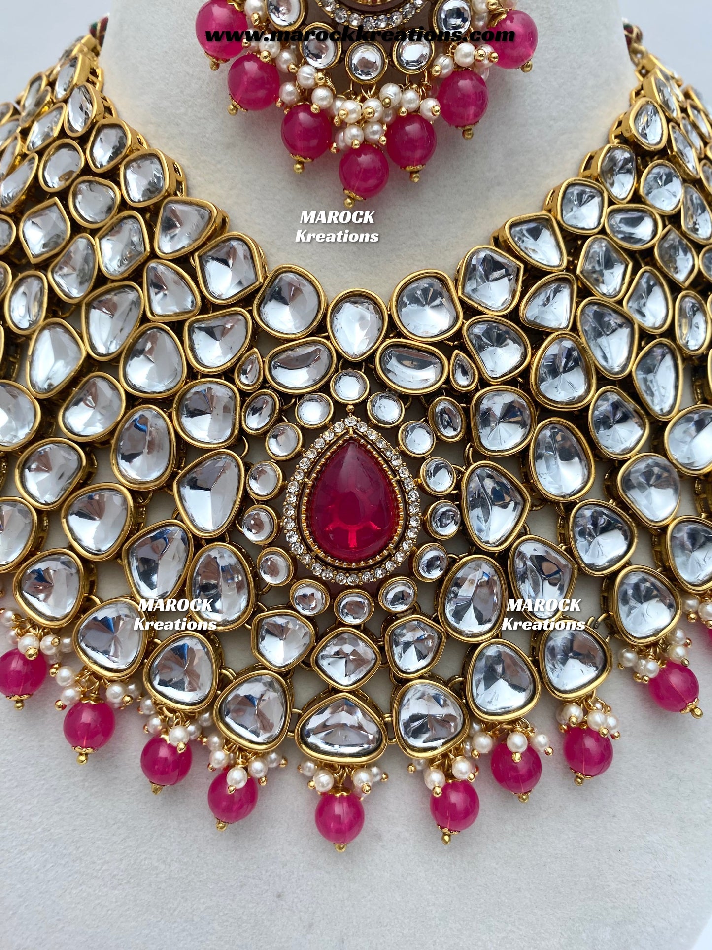 Ruhi Premium Quality Statement Kundan Necklace/Bridal set