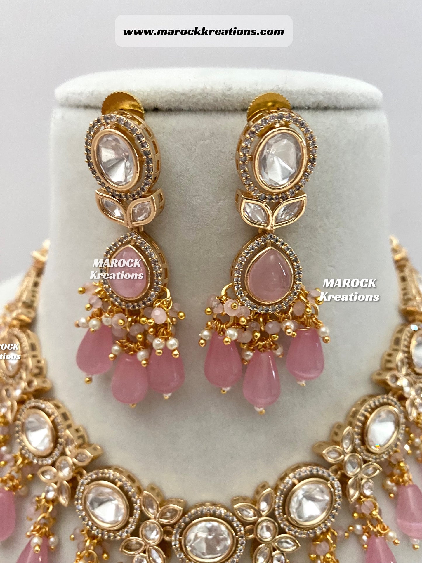 Premium Quality Tyani inspired Kundan gold plated Necklace set