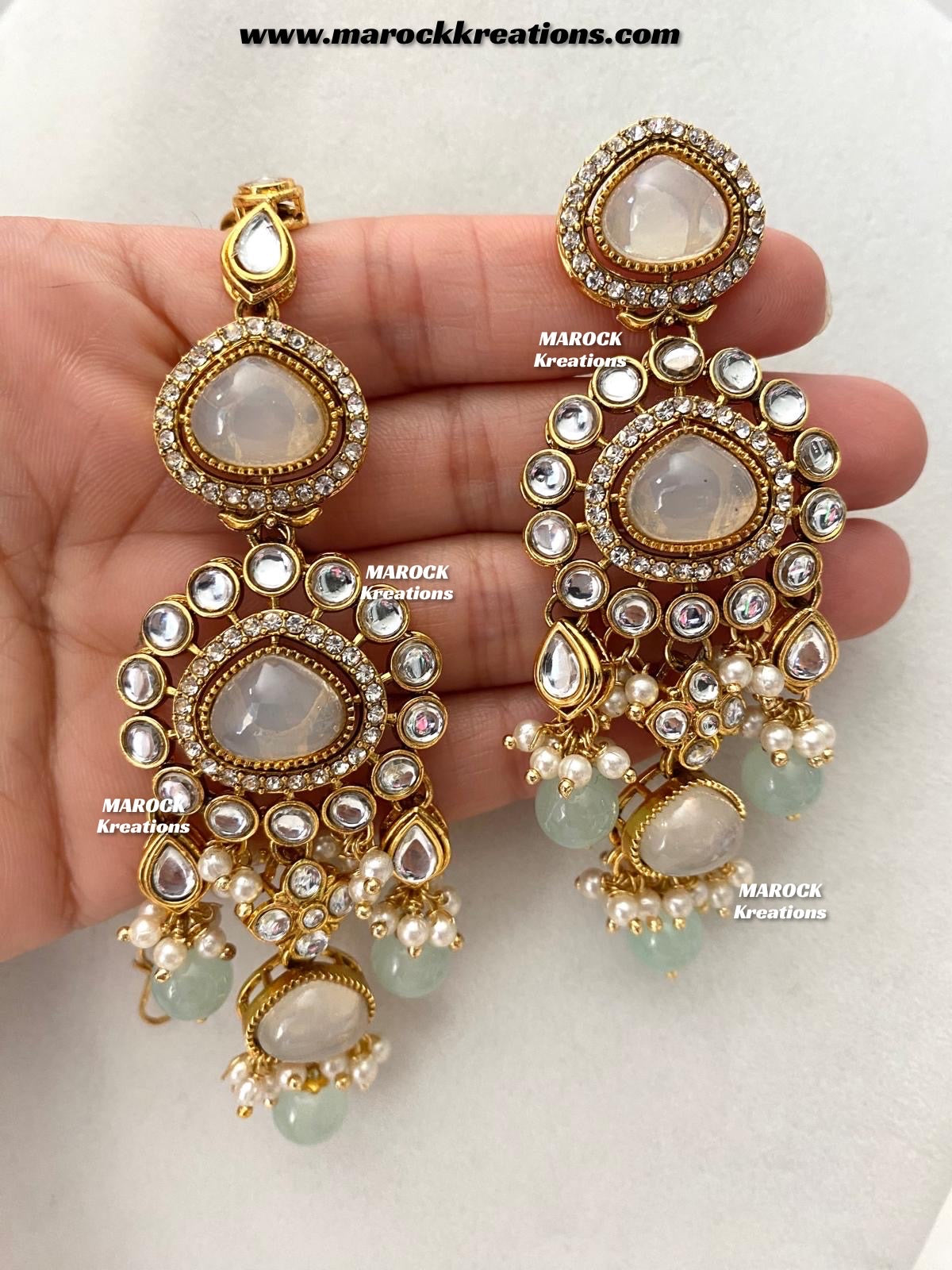 Harsha Premium Quality Kundan and Monalisa stone Statement Necklace set