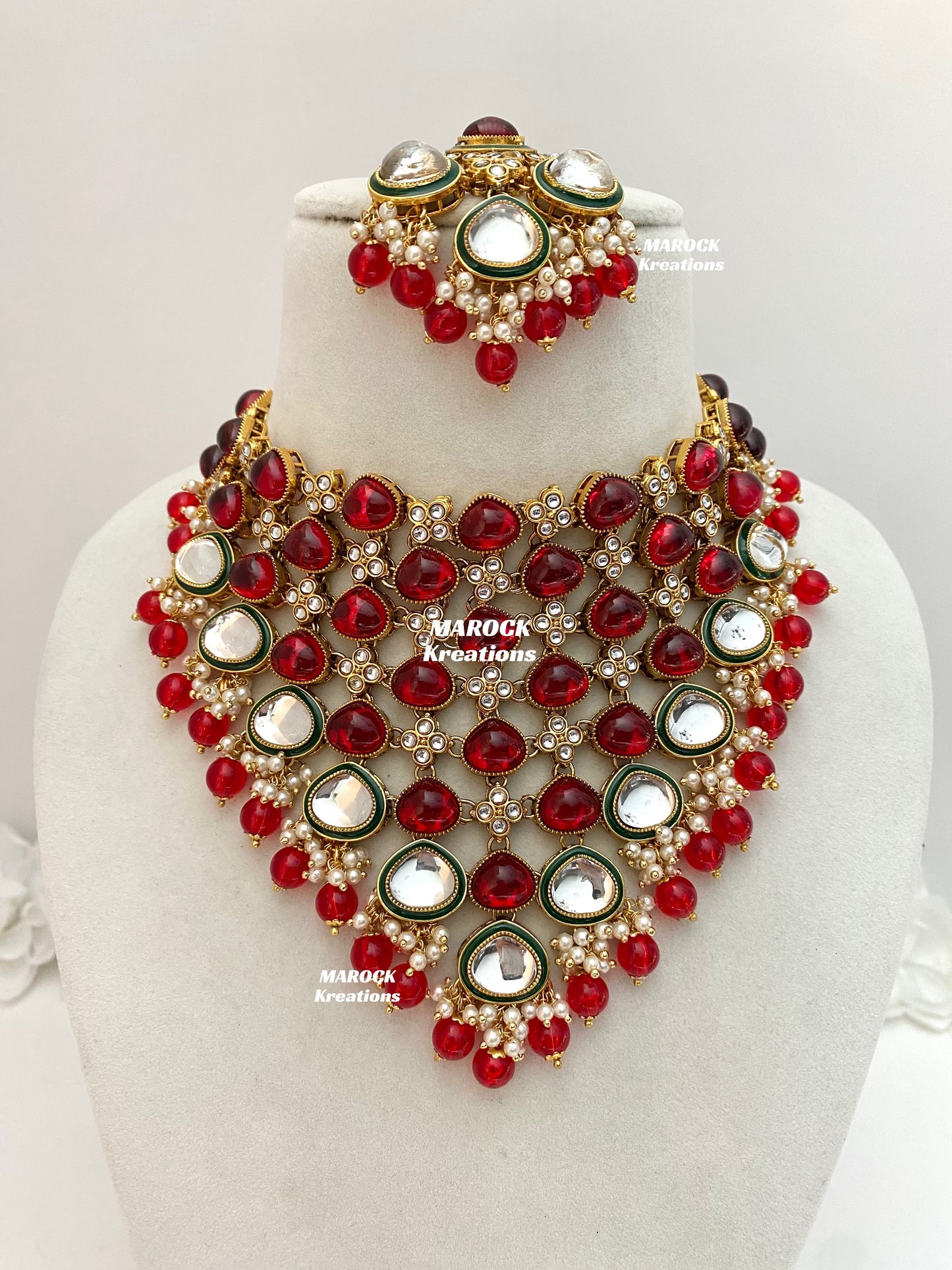 Connie Premium Quality Statement Kundan Necklace/Bridal set