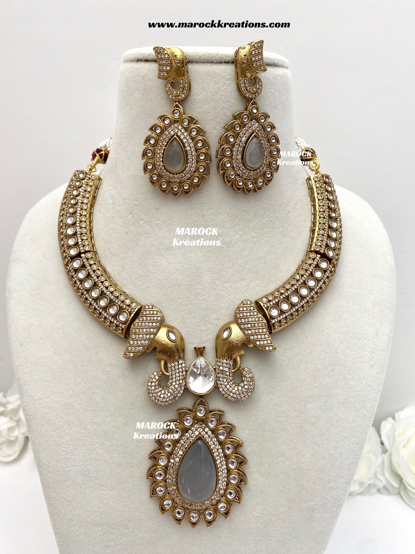 Eshita Sabyasachi inspired Premium Quality Moissanite Kundan Statement Necklace set