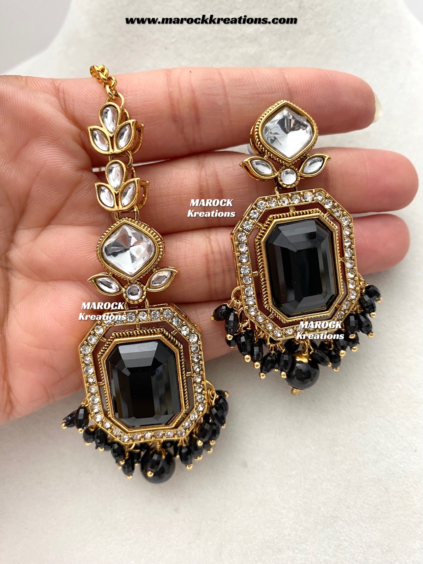 Shabnam Premium Quality Kundan Statement Necklace set