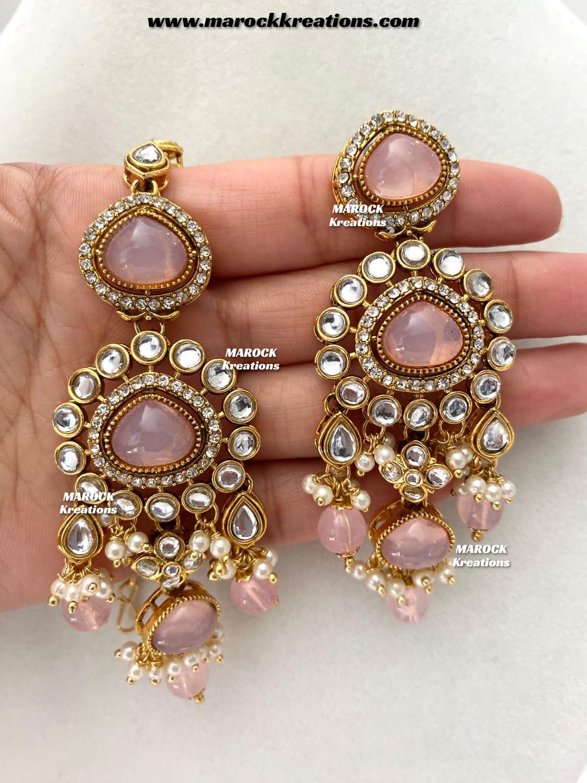 Harsha Premium Quality Kundan and Monalisa stone Statement Necklace set