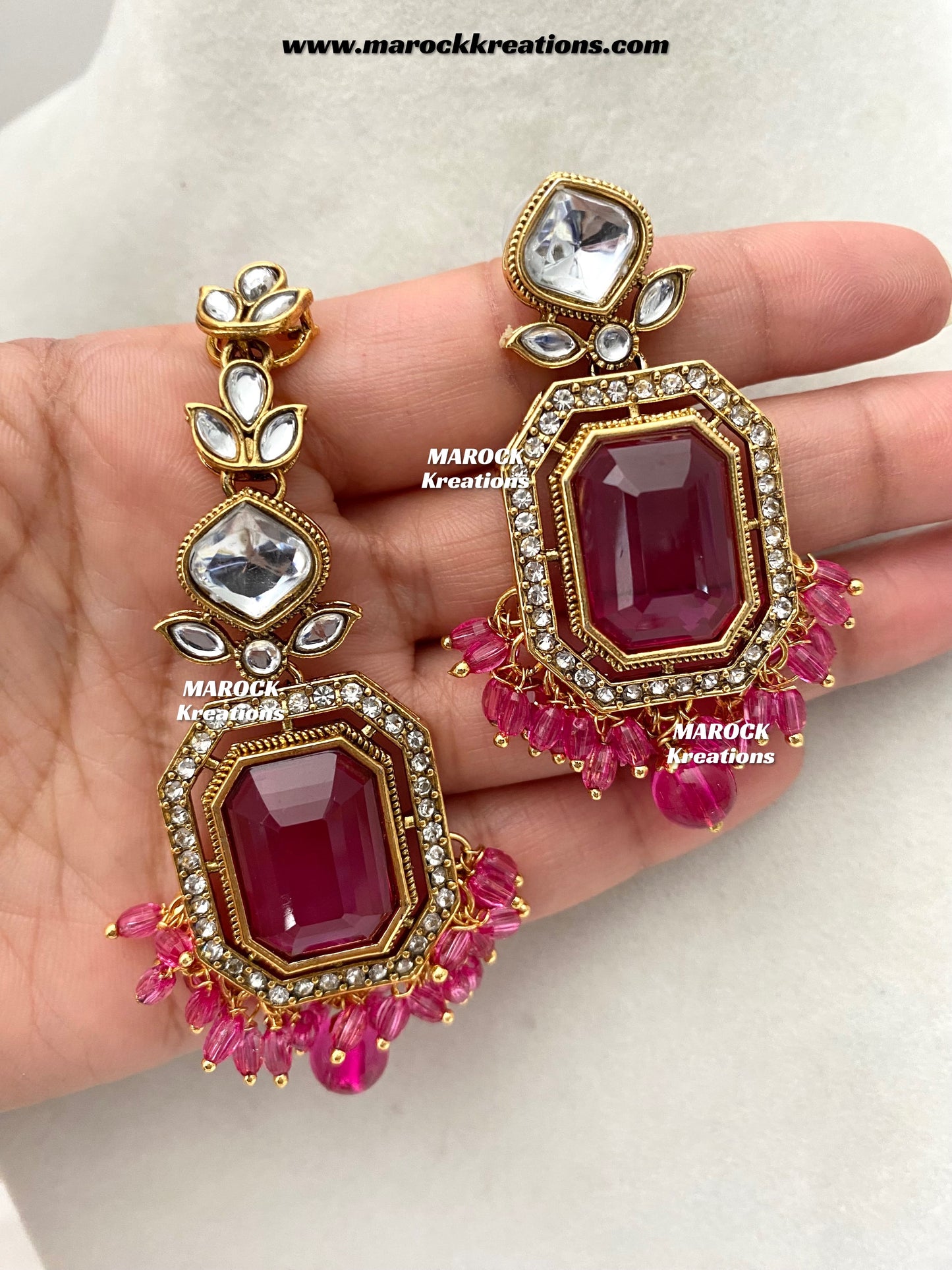 Shabnam Premium Quality Kundan Statement Necklace set