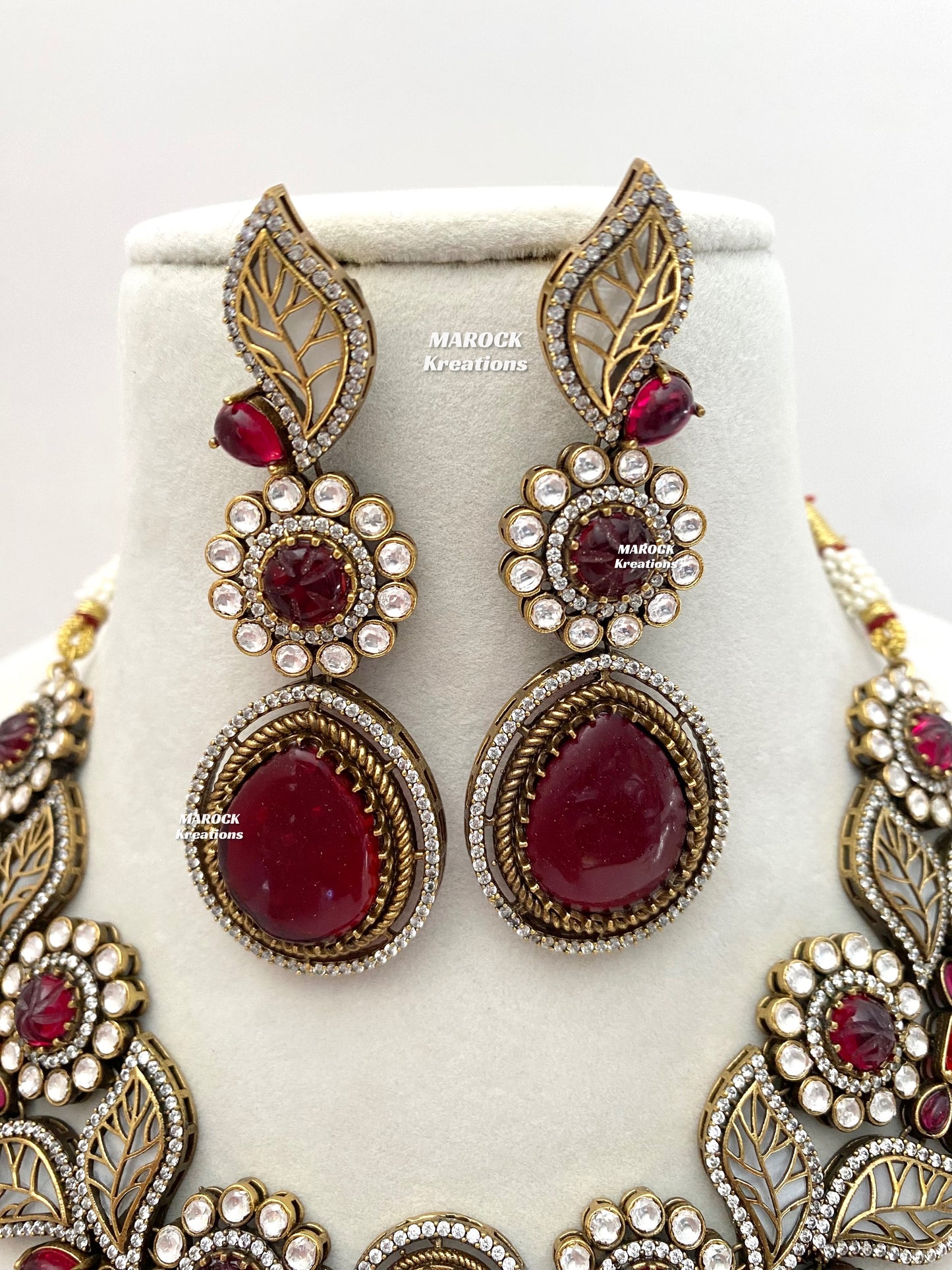 Angela Sabyasachi inspired Premium Quality Moissanite Kundan Necklace set
