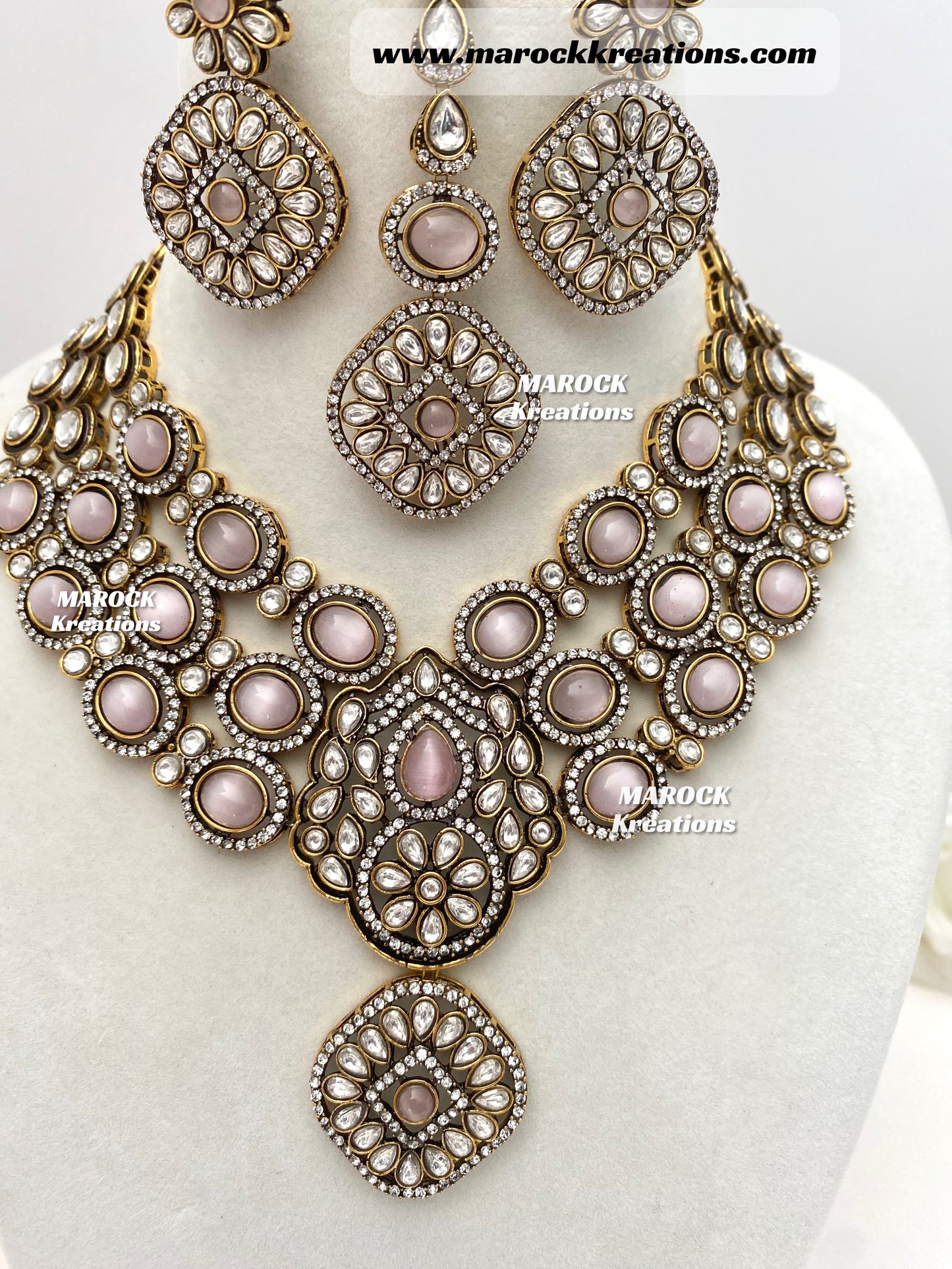 Jessie Tyani inspired Victorian Kundan Statement Necklace set