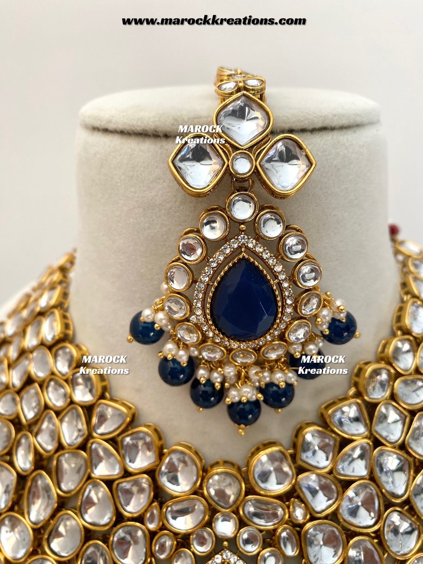 Ruhi Premium Quality Statement Kundan Necklace/Bridal set