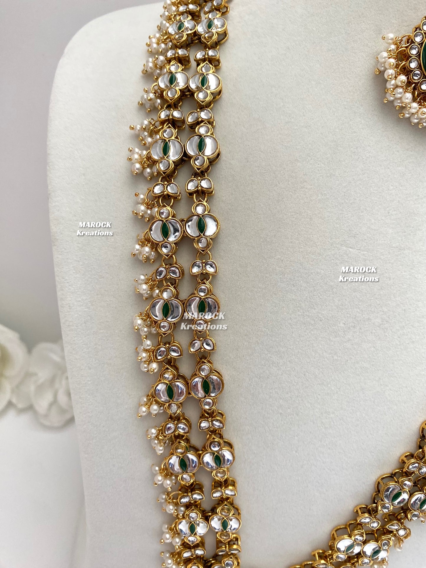 Yashika Premium Quality Kundan Rani Haar/Long necklace set