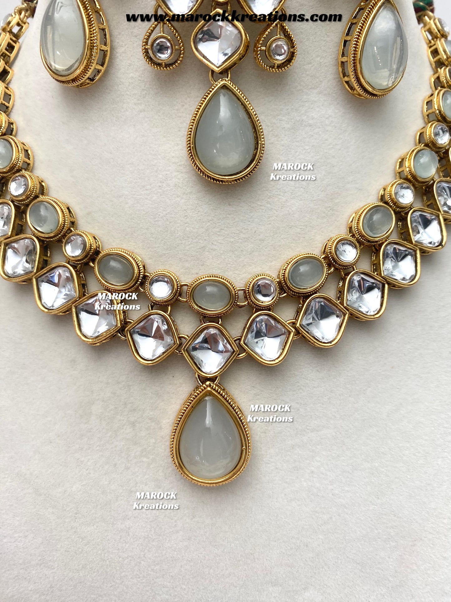 Romana Premium Quality Kundan Statement Necklace set