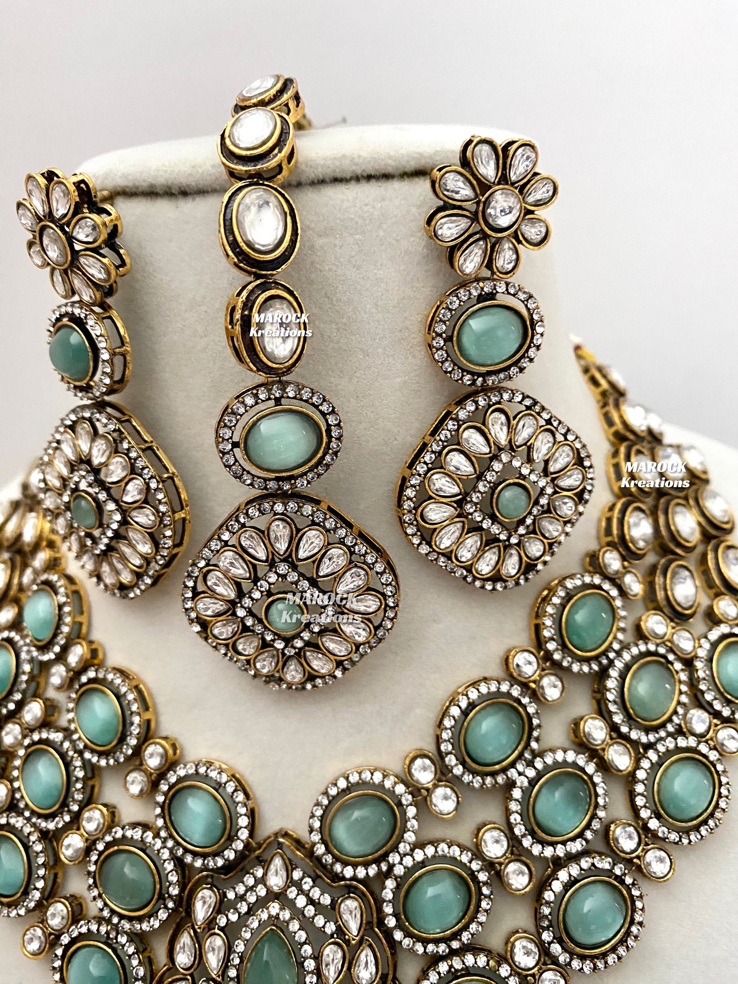 Jessie Tyani inspired Victorian Kundan Statement Necklace set