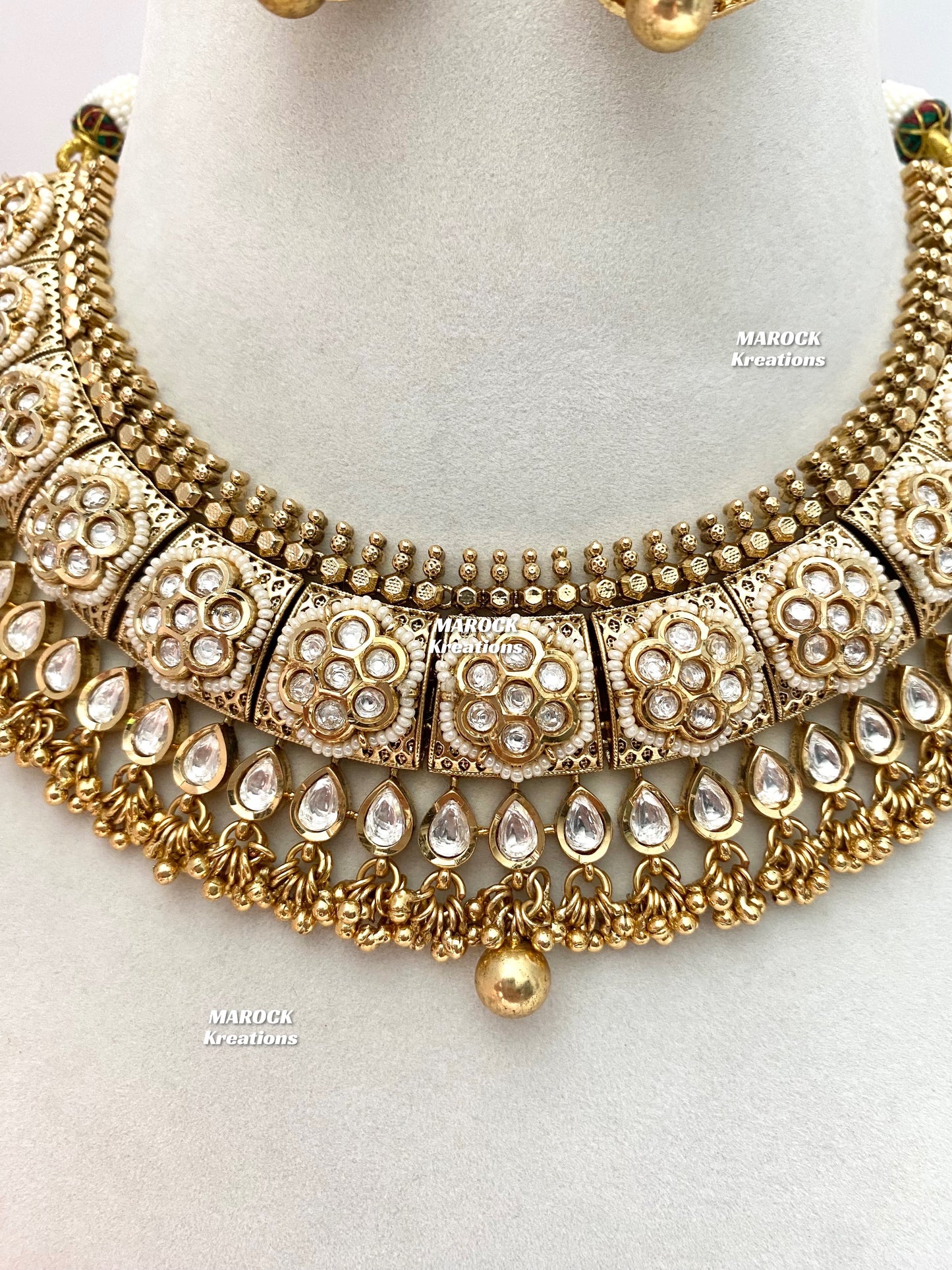 Ishita Tyani inspired gold plated Kundan exclusive Necklace set