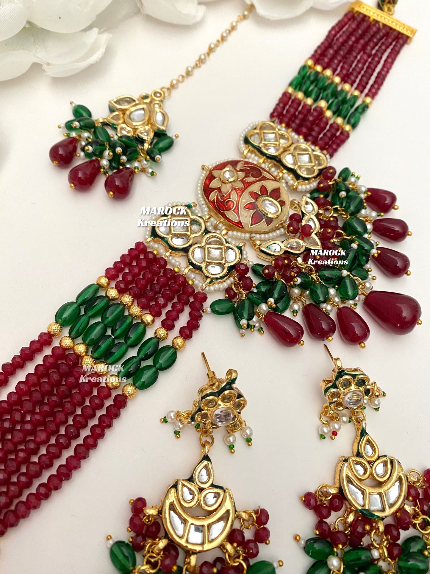 Nagma Premium Quality Kundan Meenakari Statement Choker set