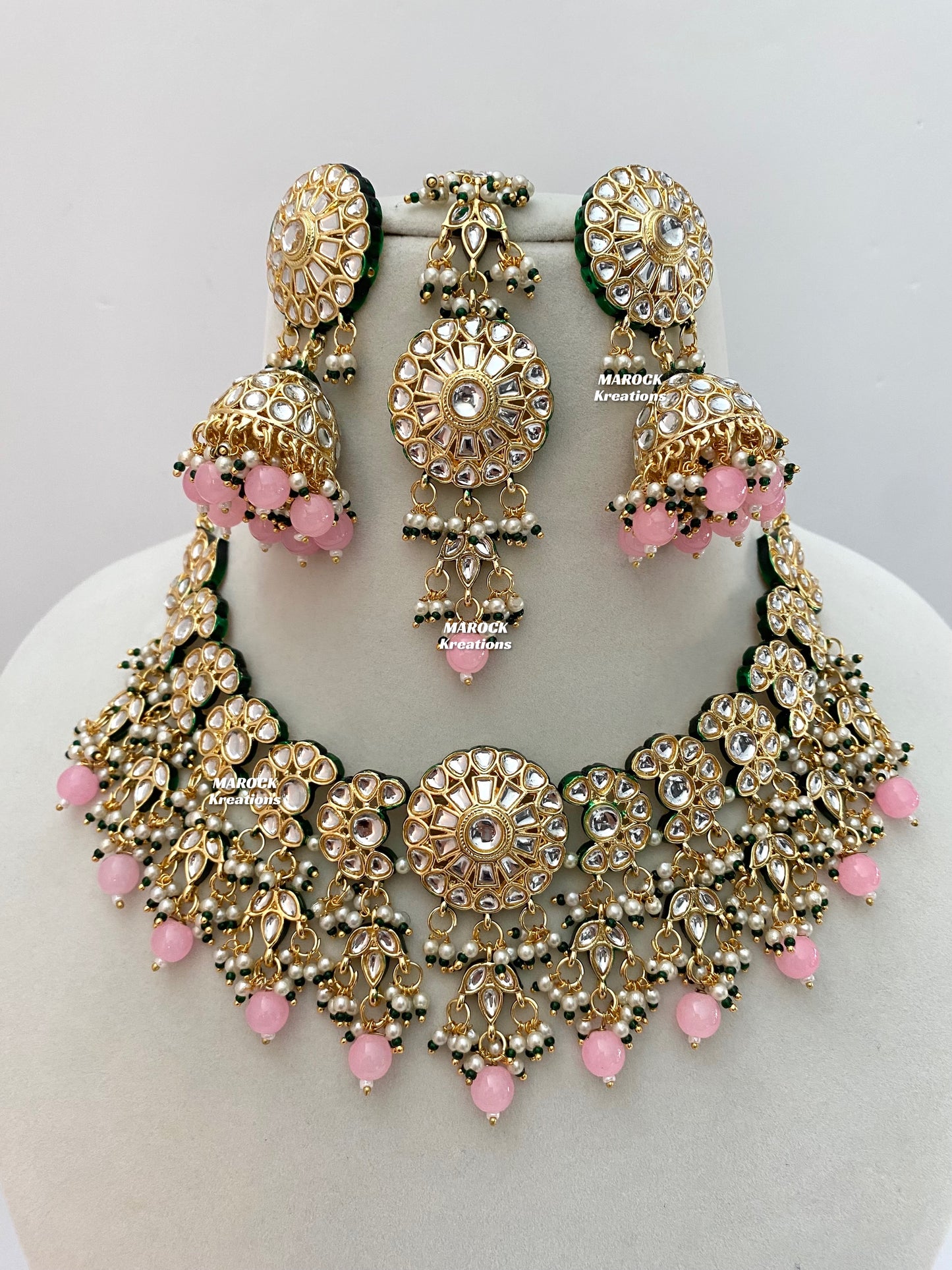 Premium Quality Thappa Kundan Statement Necklace sets