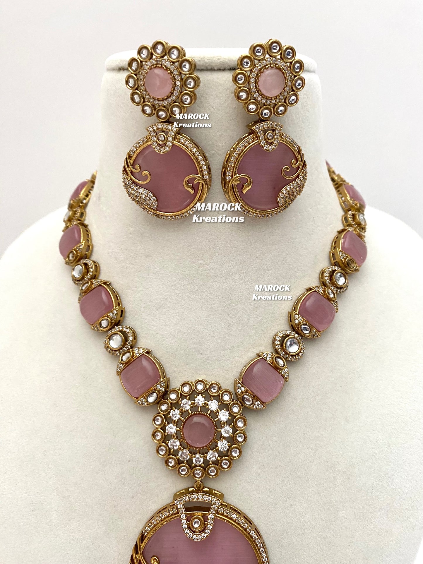 Haniya Sabyasachi inspired Premium Quality Moissanite Kundan Statement Necklace set