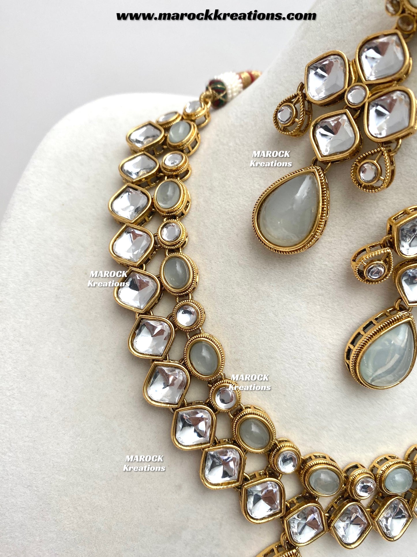 Romana Premium Quality Kundan Statement Necklace set