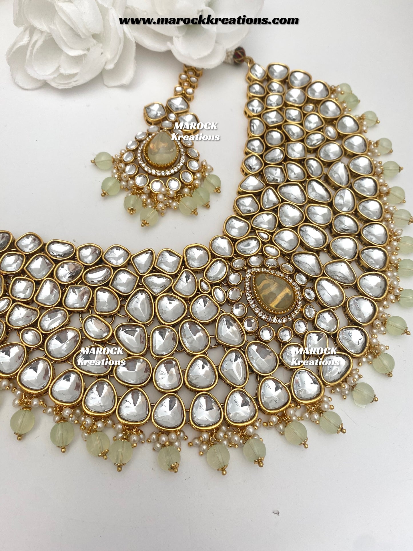Ruhi Premium Quality Statement Kundan Necklace/Bridal set
