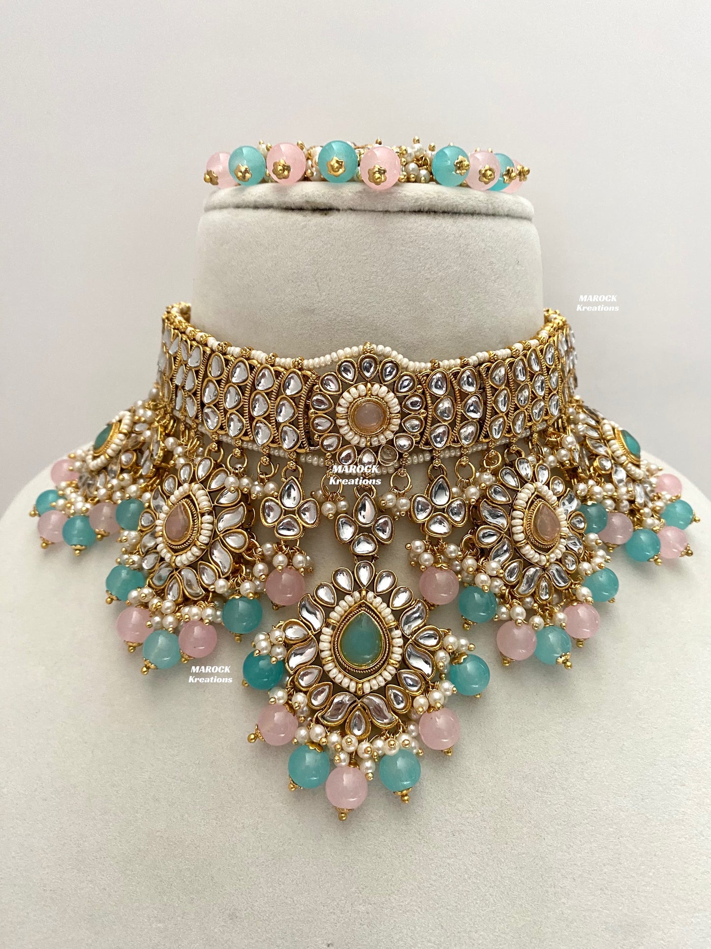 Bhavika Premium Quality Kundan choker/Necklace set