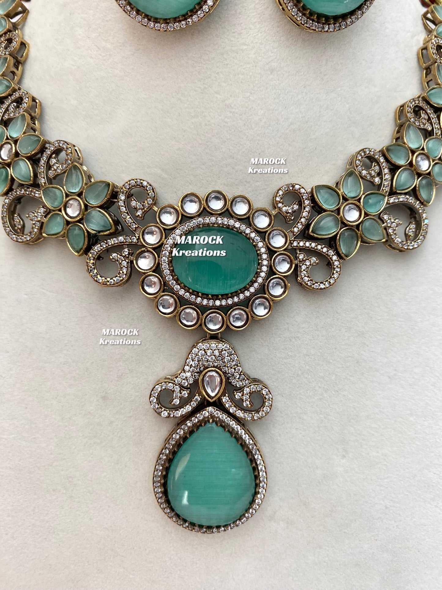 Freya Sabyasachi inspired Premium Quality Moissanite Kundan Necklace set