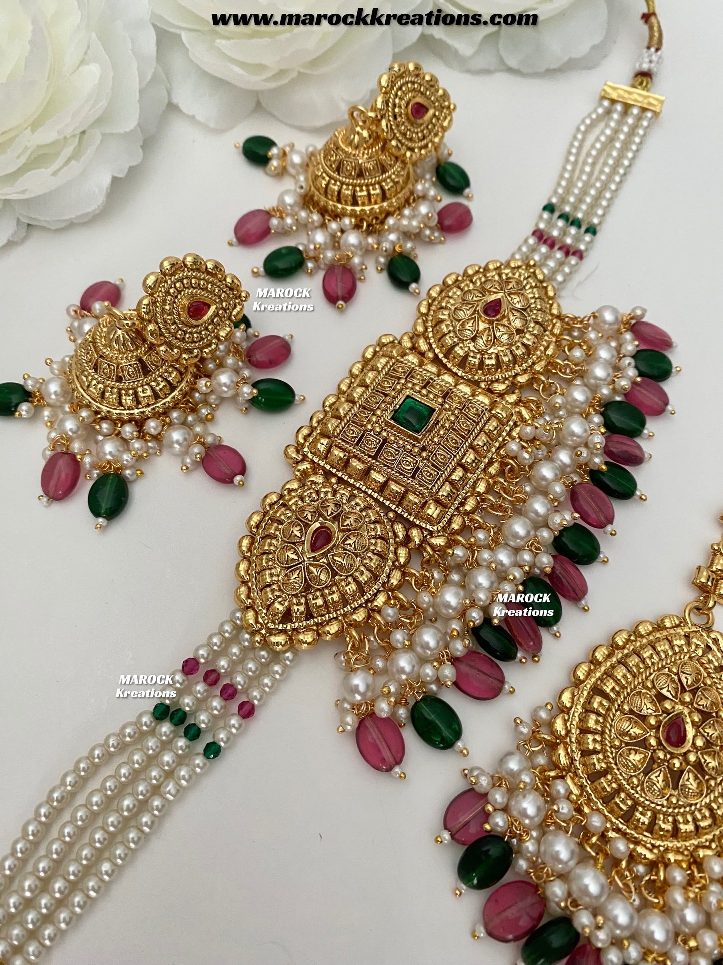 Asna Premium Quality Gold Plated statement choker set