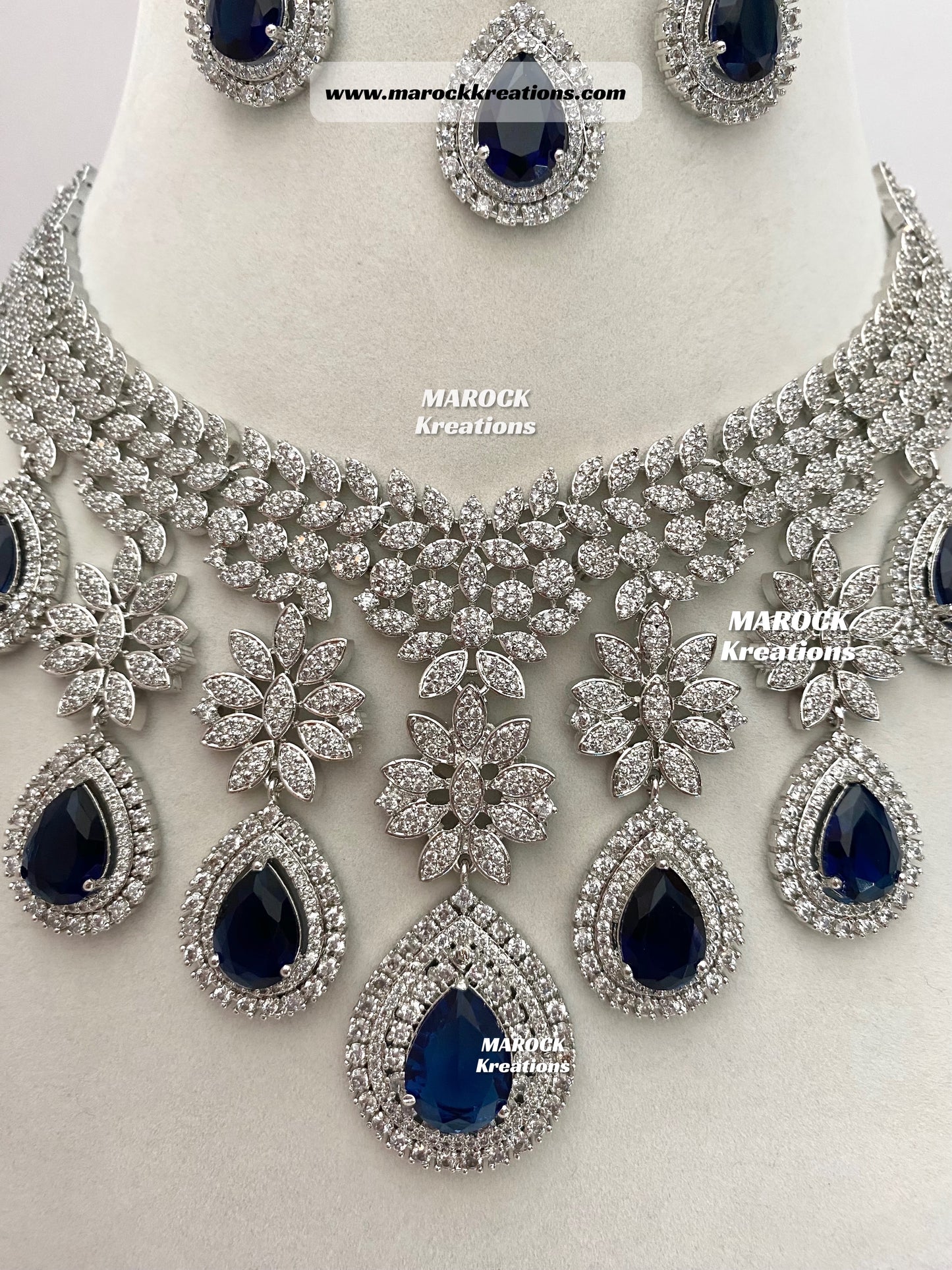 American Diamond Statement Necklace set