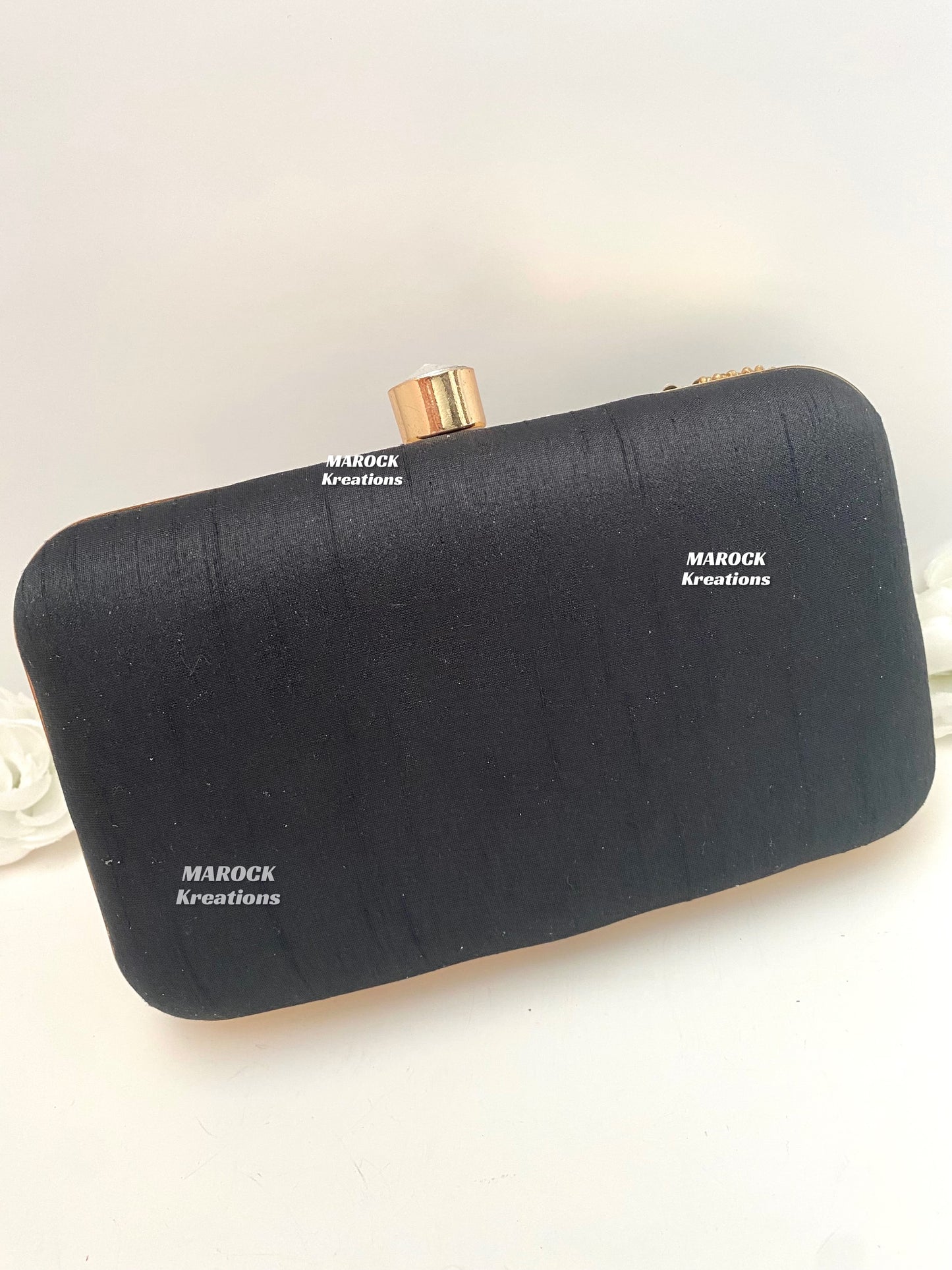 BlackHandcrafted embroidered Clutch/Evening Bag/Purse/clutch comes with a shoulder string