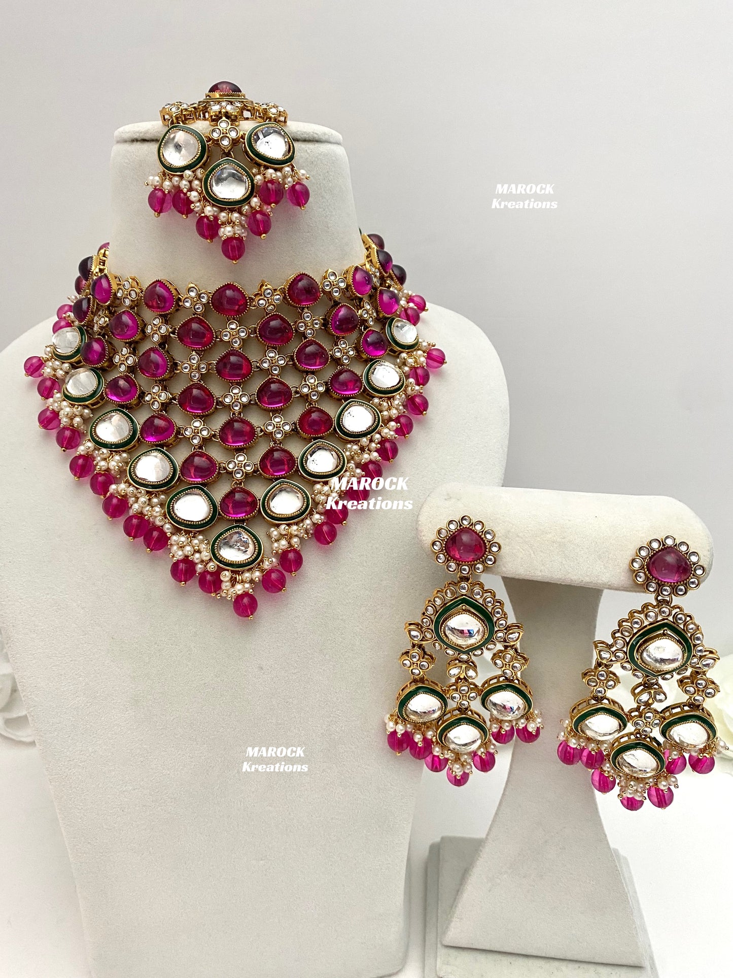 Connie Premium Quality Statement Kundan Necklace/Bridal set
