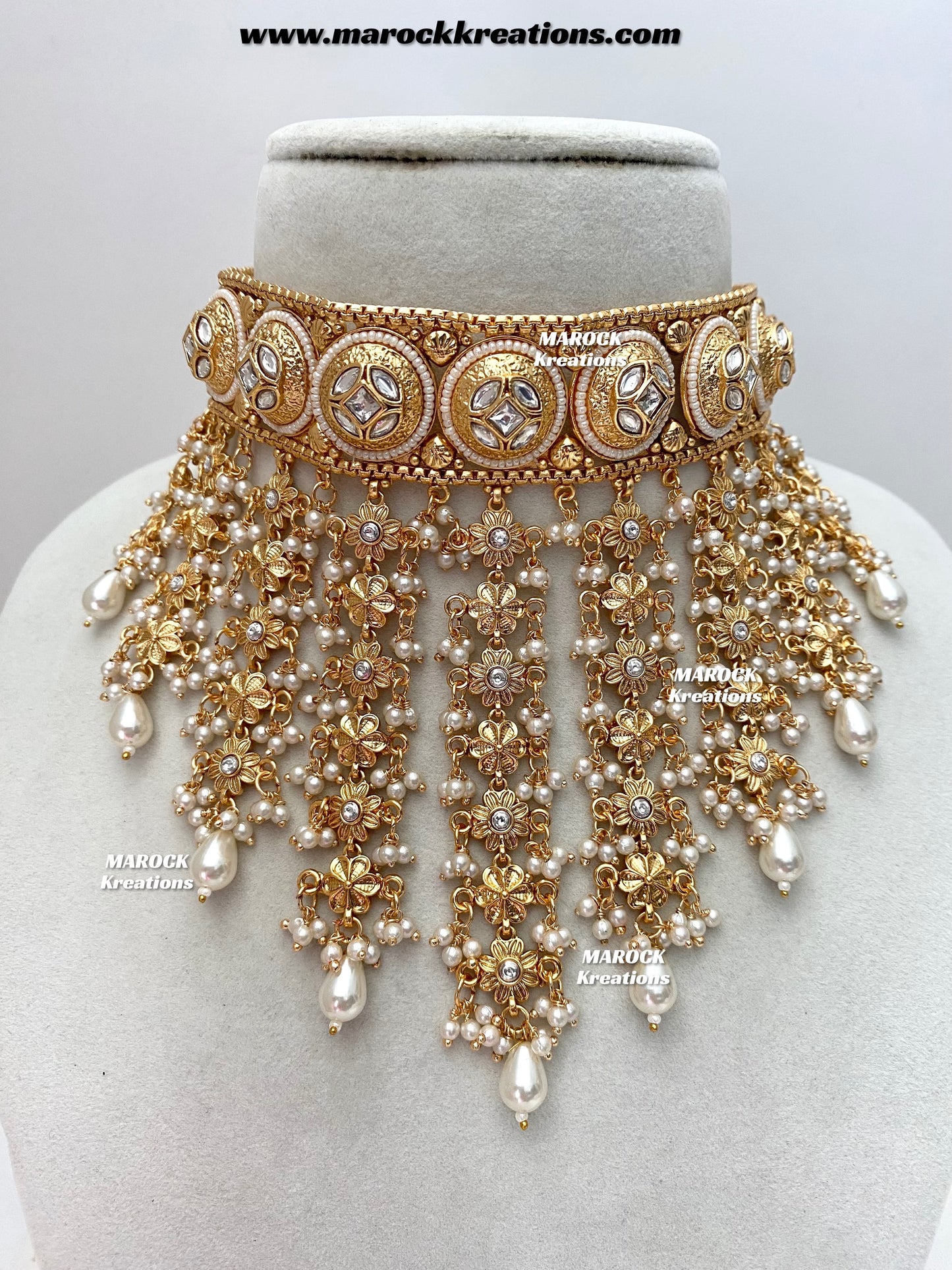 Nayeli Premium Quality Gold Plated statement choker set