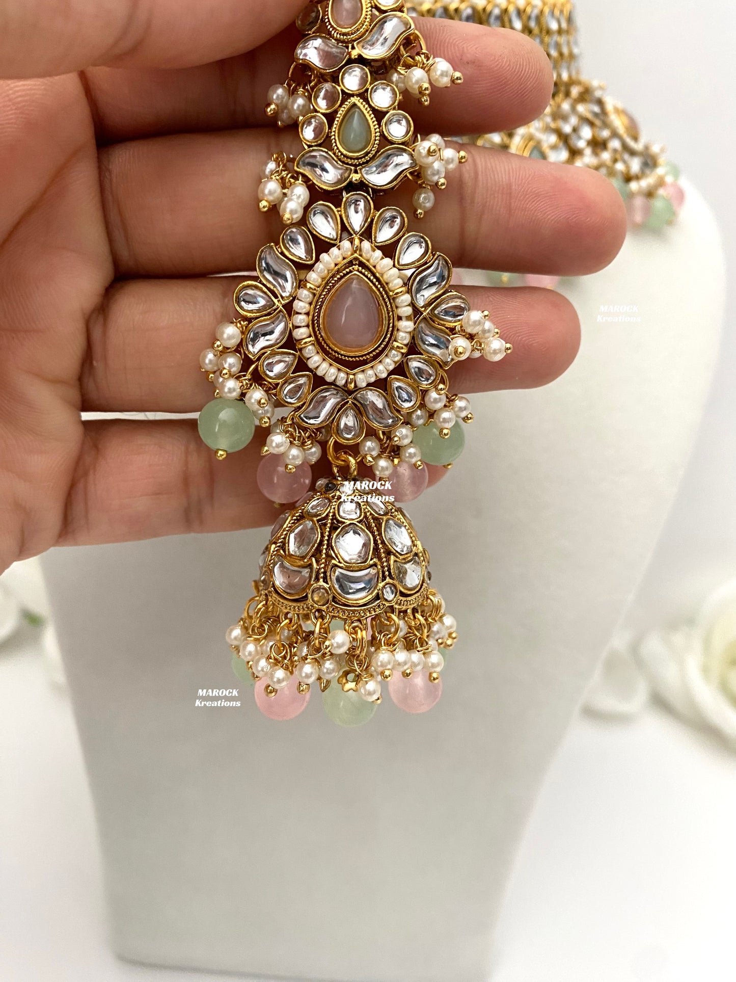 Bhavika Premium Quality Kundan choker/Necklace set