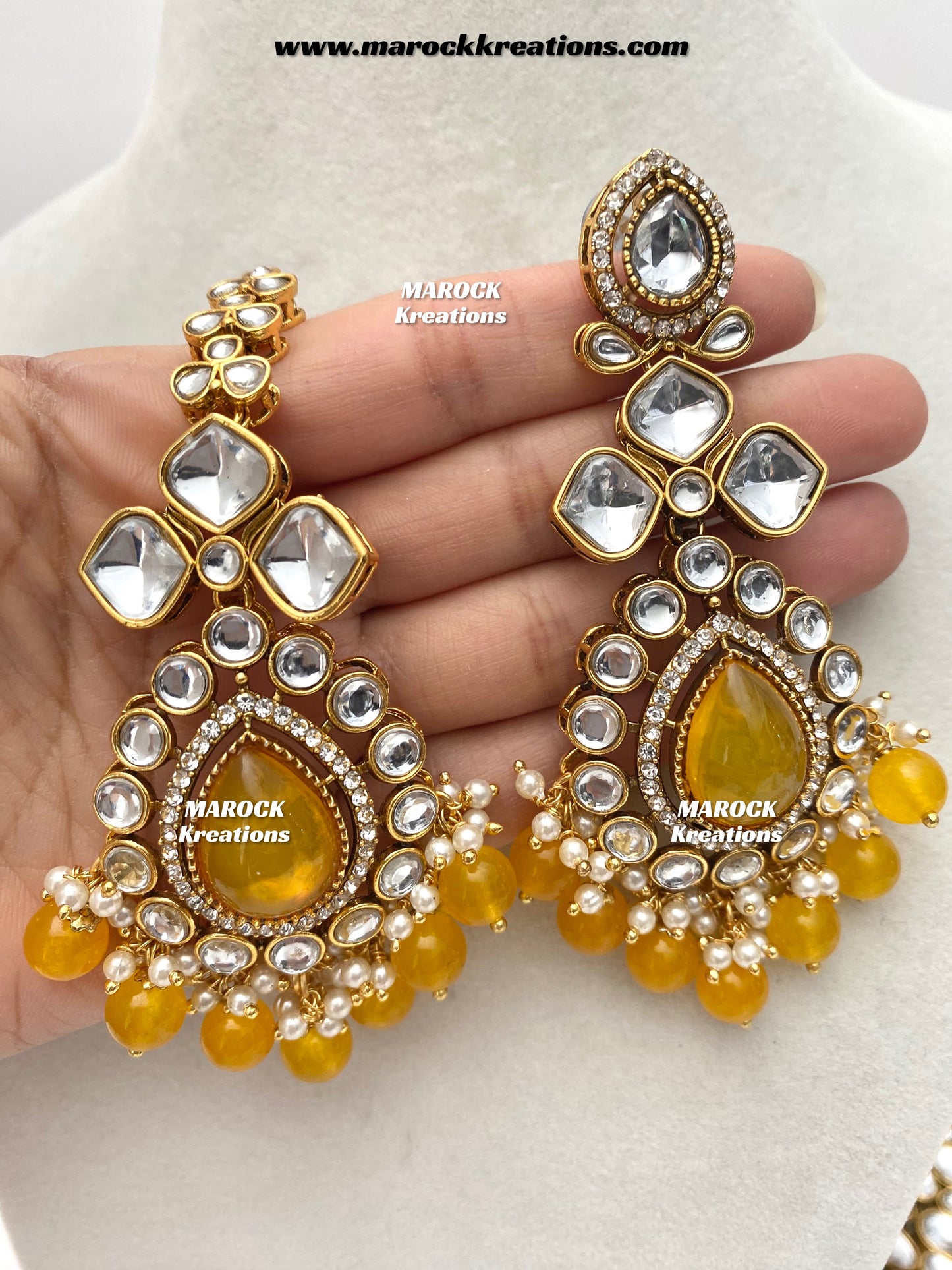 Ruhi Premium Quality Statement Kundan Necklace/Bridal set