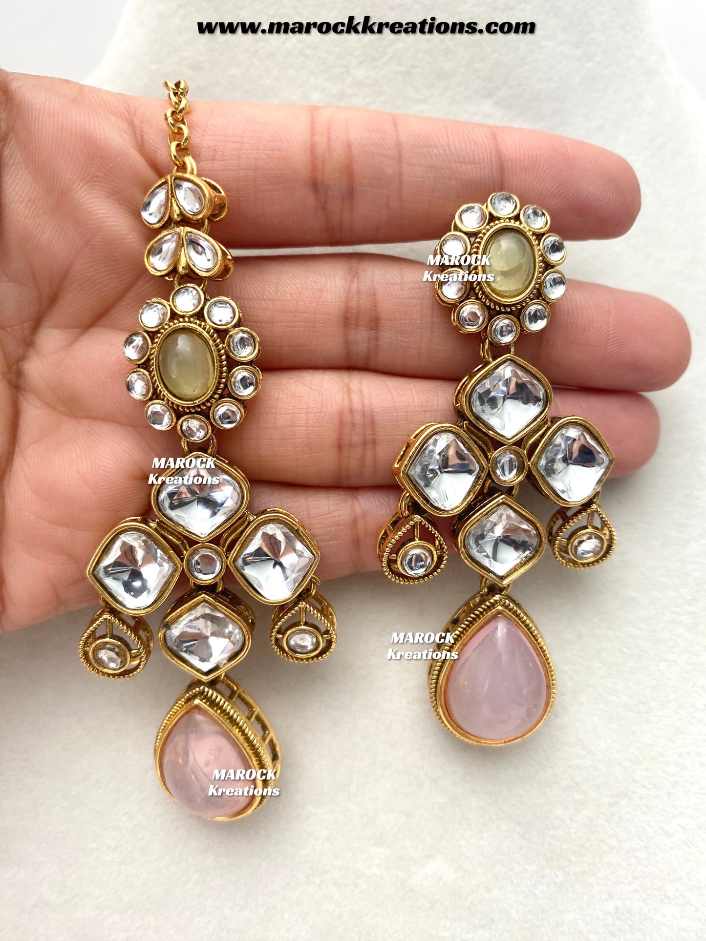 Romana Premium Quality Kundan Statement Necklace set