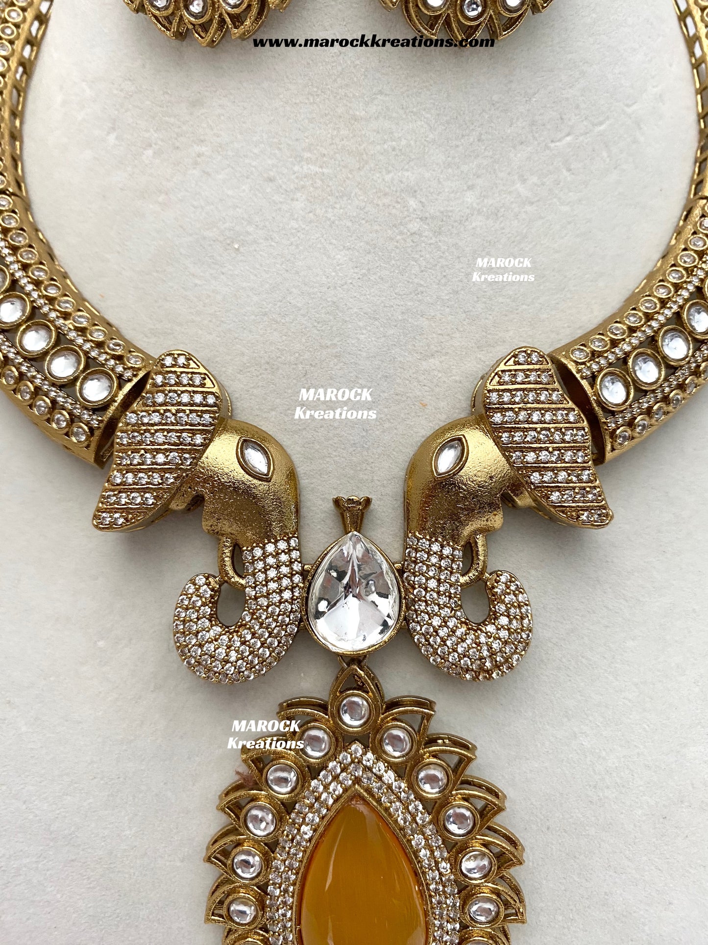 Eshita Sabyasachi inspired Premium Quality Moissanite Kundan Statement Necklace set