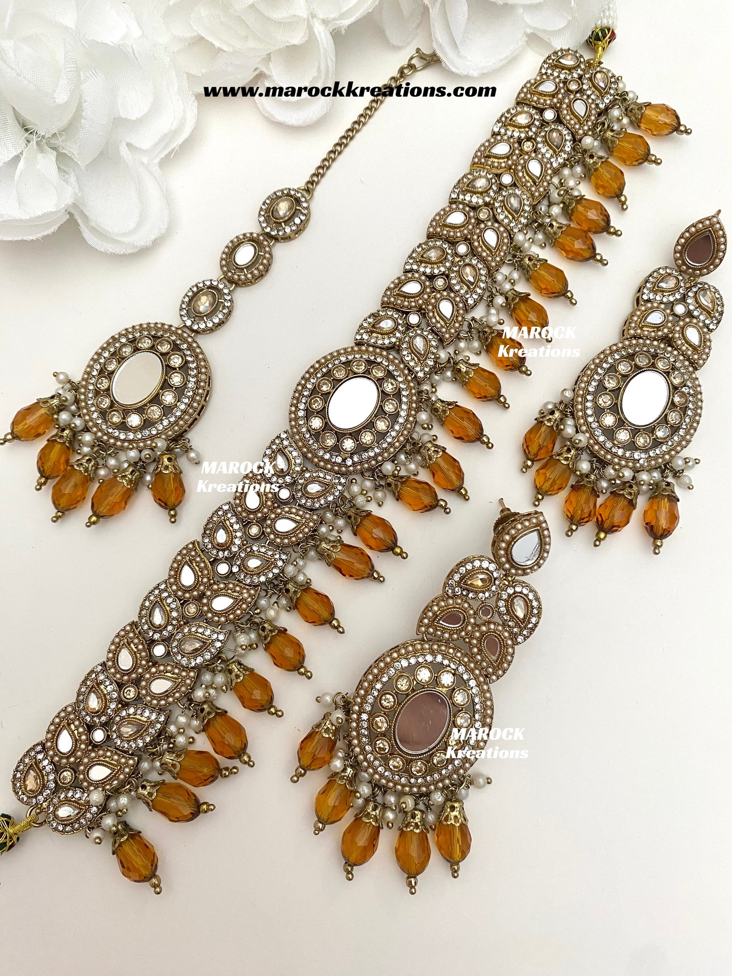 Resmin Premium Quality Mirror Choker set