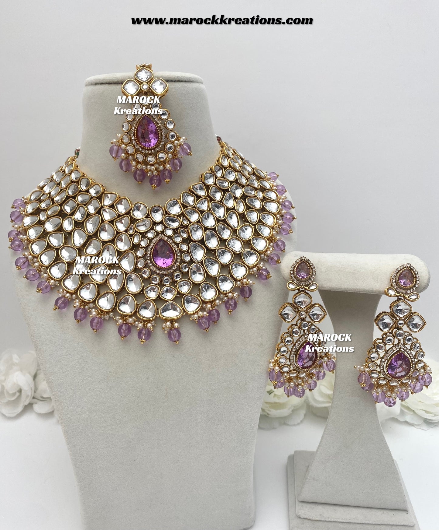 Ruhi Premium Quality Statement Kundan Necklace/Bridal set