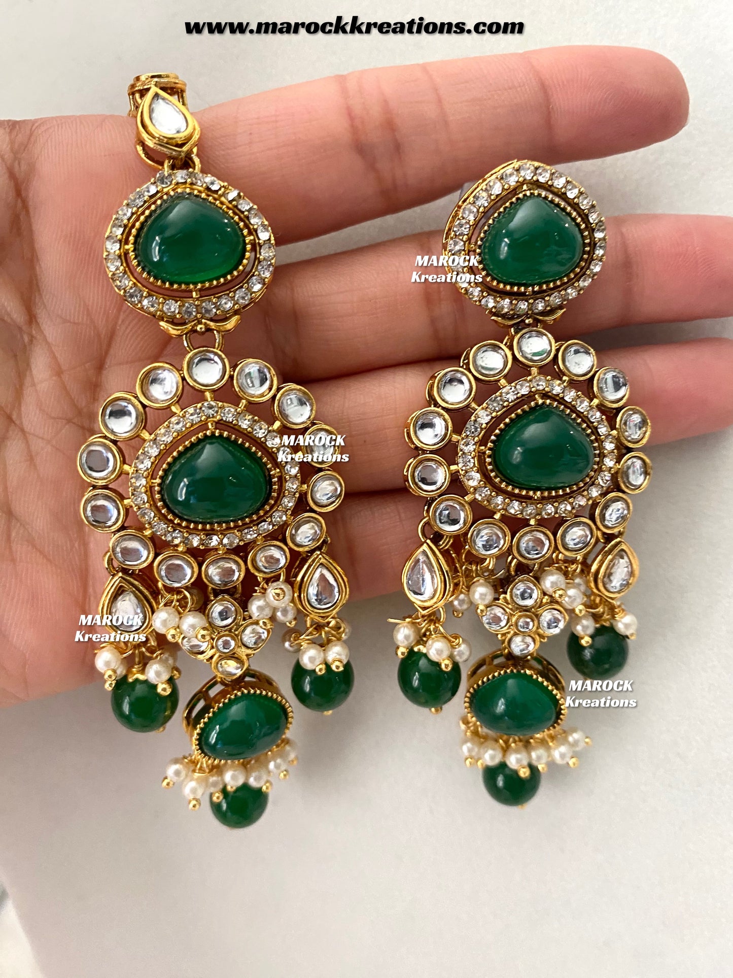 Harsha Premium Quality Kundan and Monalisa stone Statement Necklace set