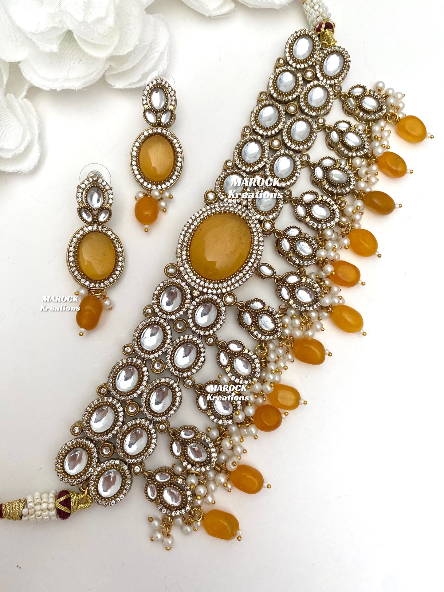 Danica Sabyasachi inspired Premium Quality Moissanite Kundan Statement Choker set