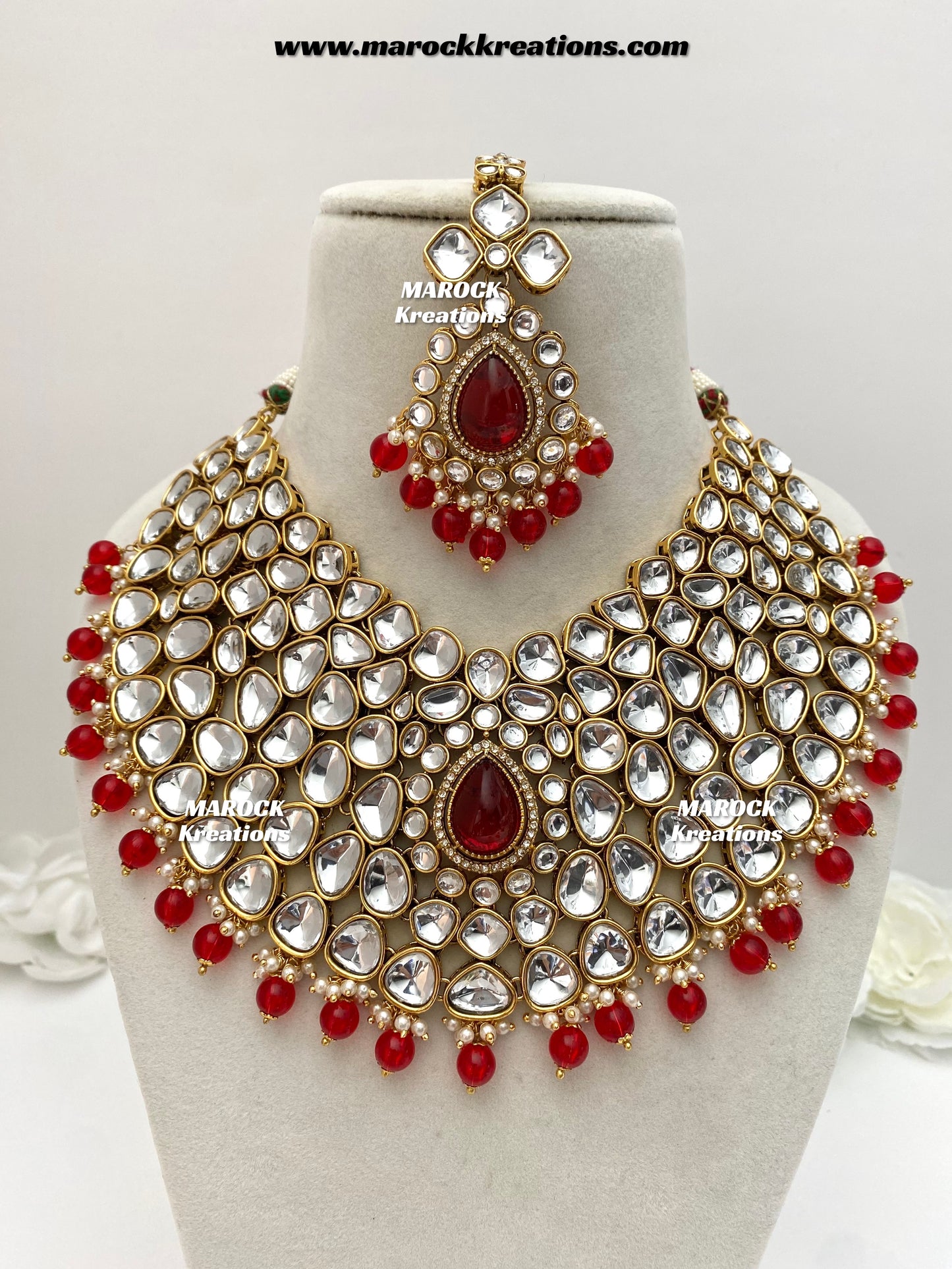 Ruhi Premium Quality Statement Kundan Necklace/Bridal set