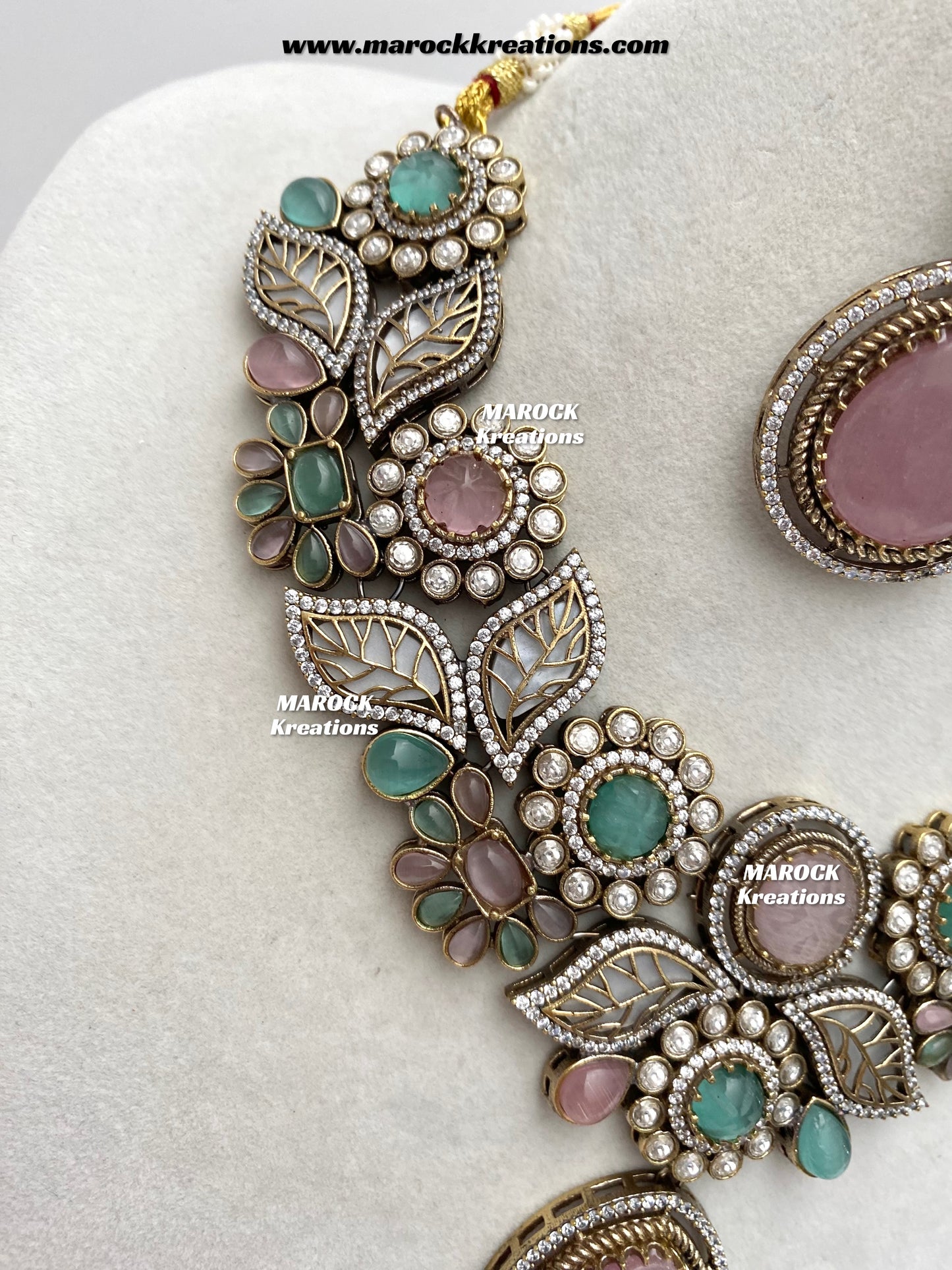 Angela Sabyasachi inspired Premium Quality Moissanite Kundan Necklace set