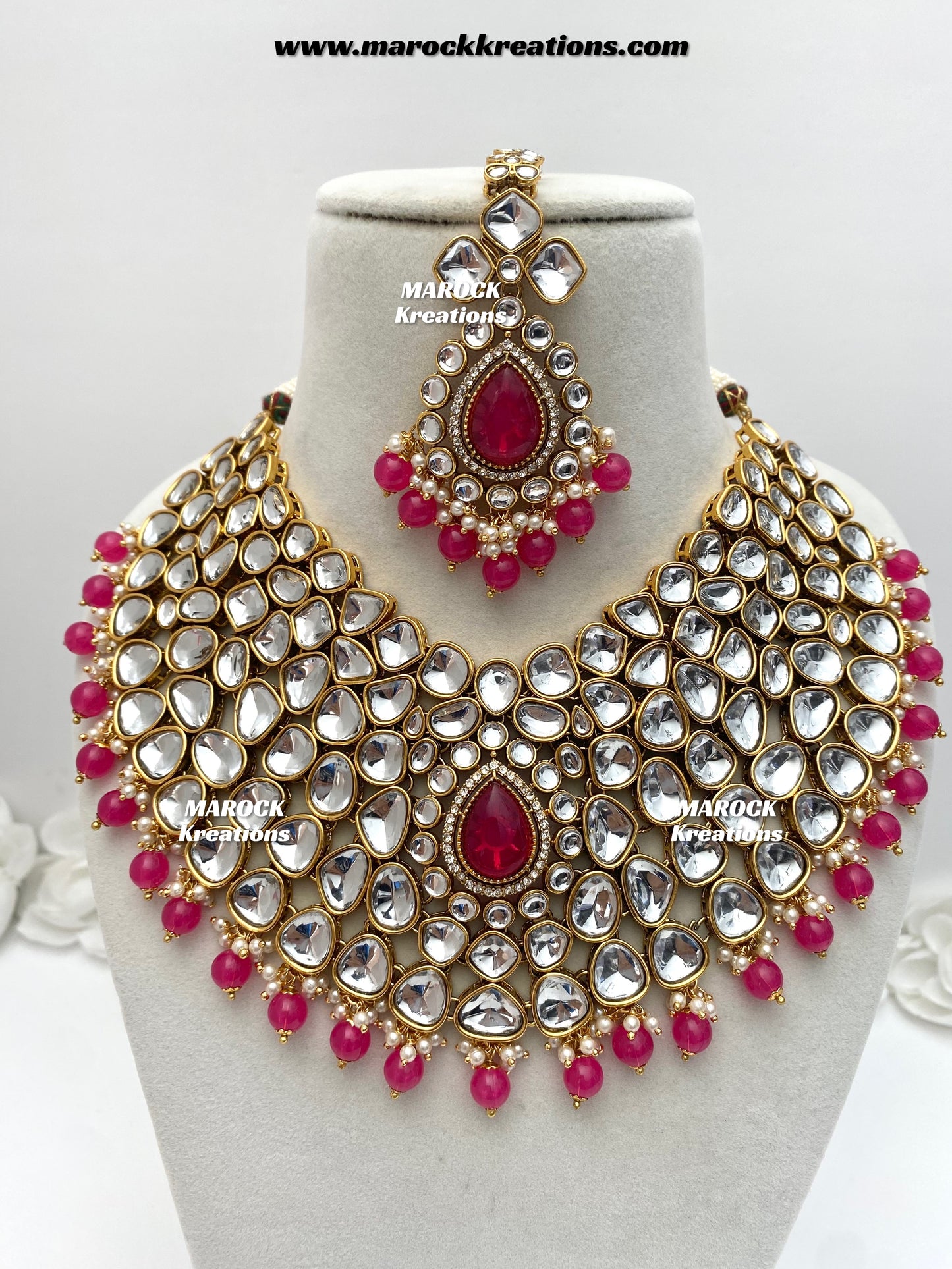 Ruhi Premium Quality Statement Kundan Necklace/Bridal set