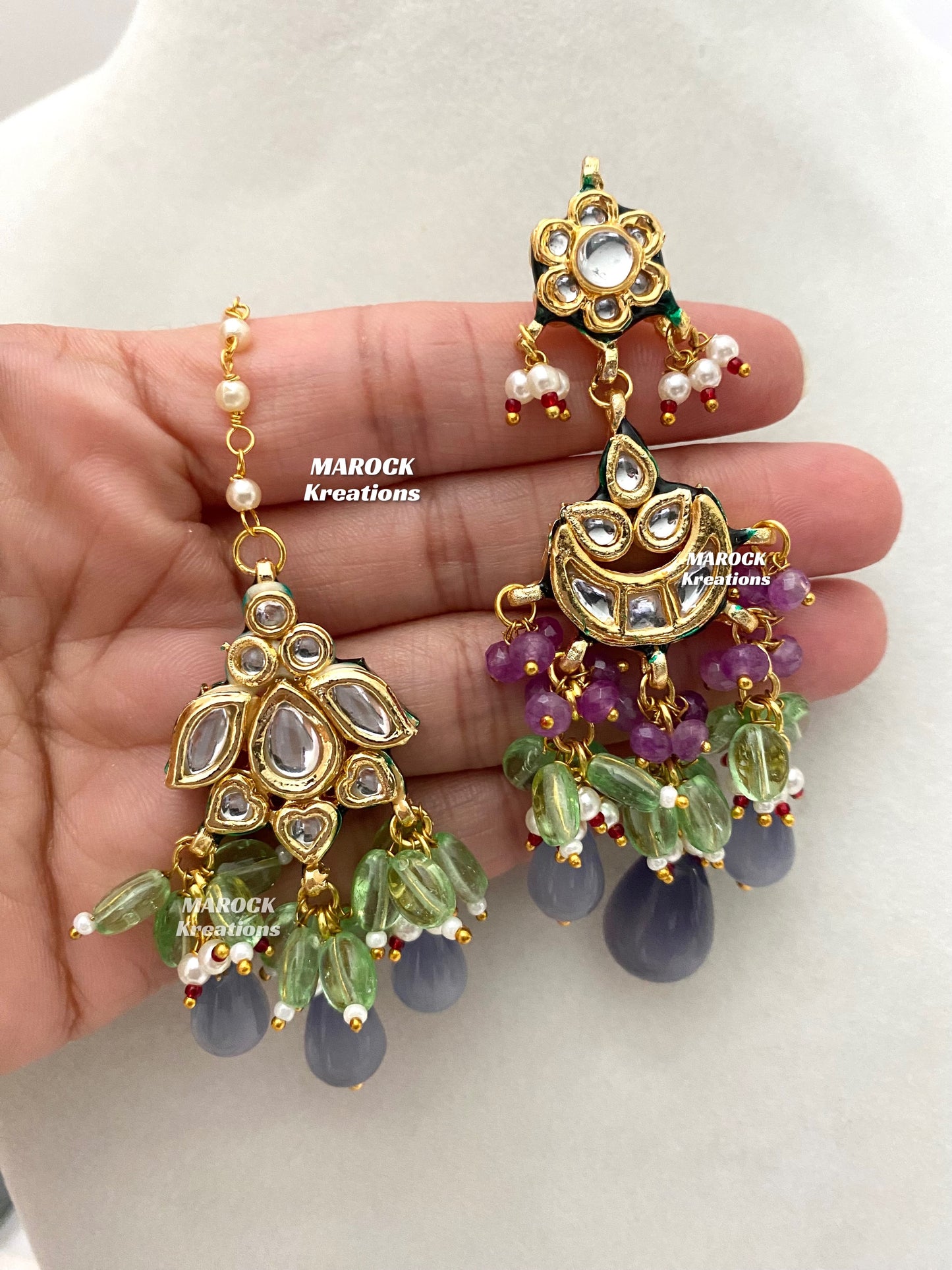Brinda Premium Quality Kundan Meenakari Statement Choker set