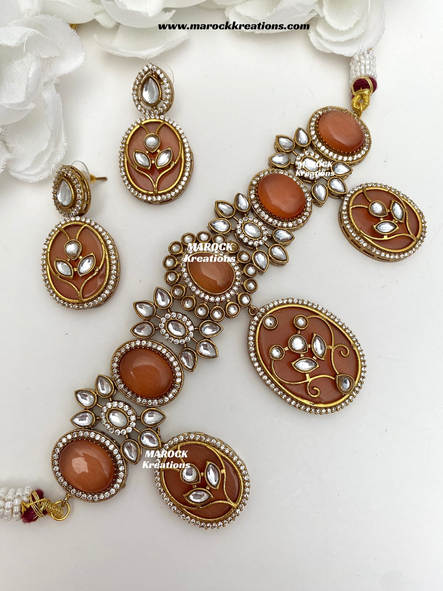 Lija Sabyasachi inspired Premium Quality Moissanite Kundan Statement choker set