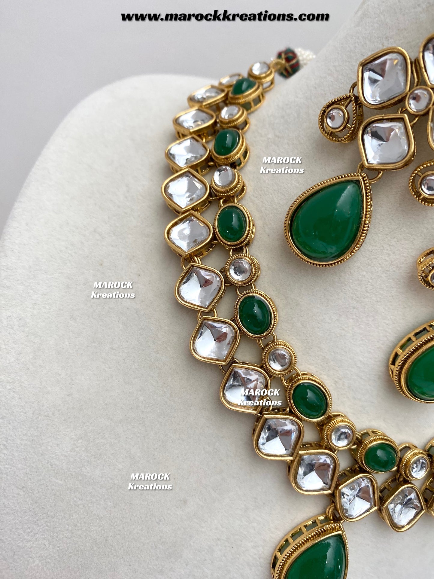 Romana Premium Quality Kundan Statement Necklace set