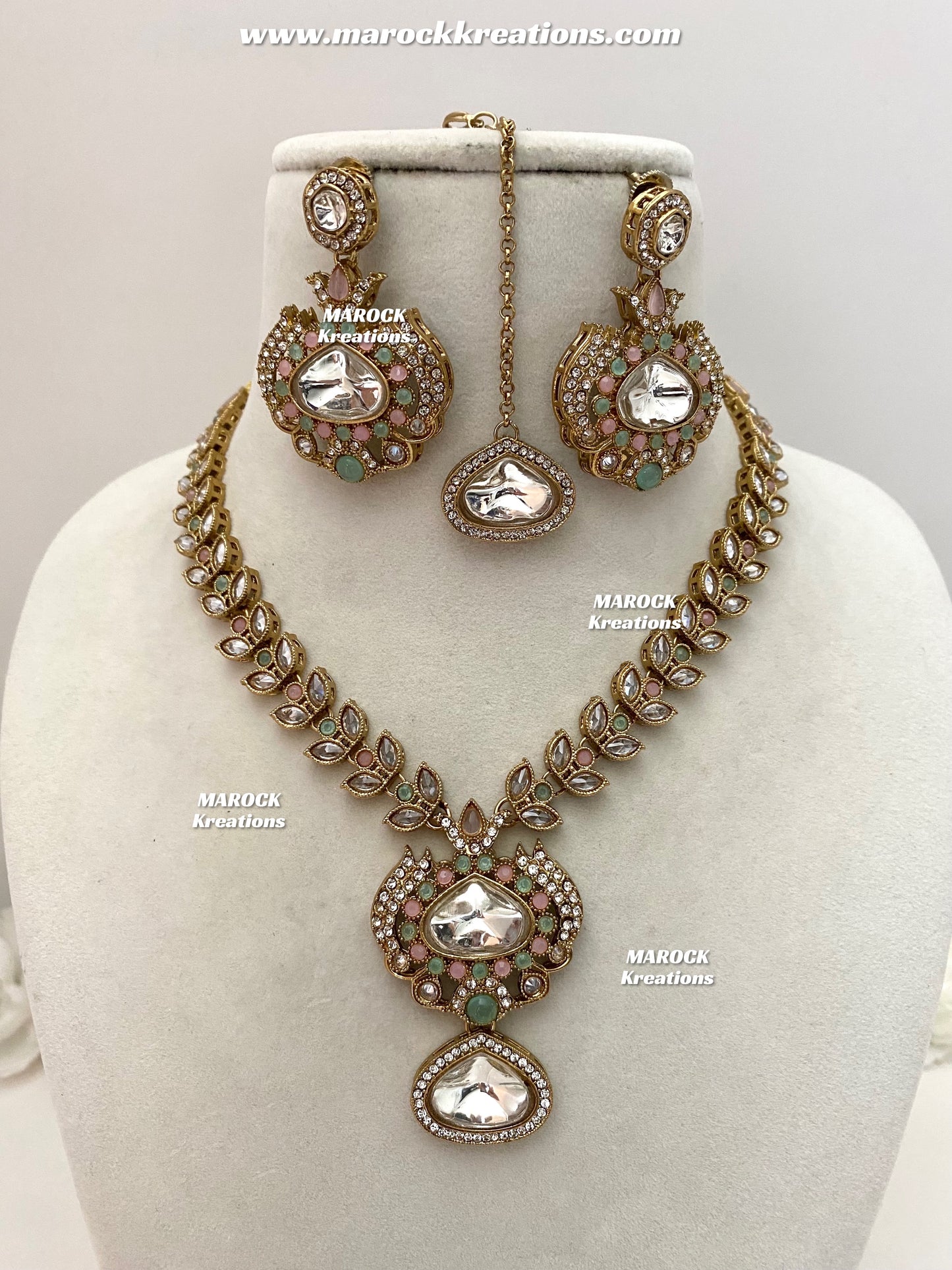 Laila Premium Quality Kundan Polki Statement Choker set