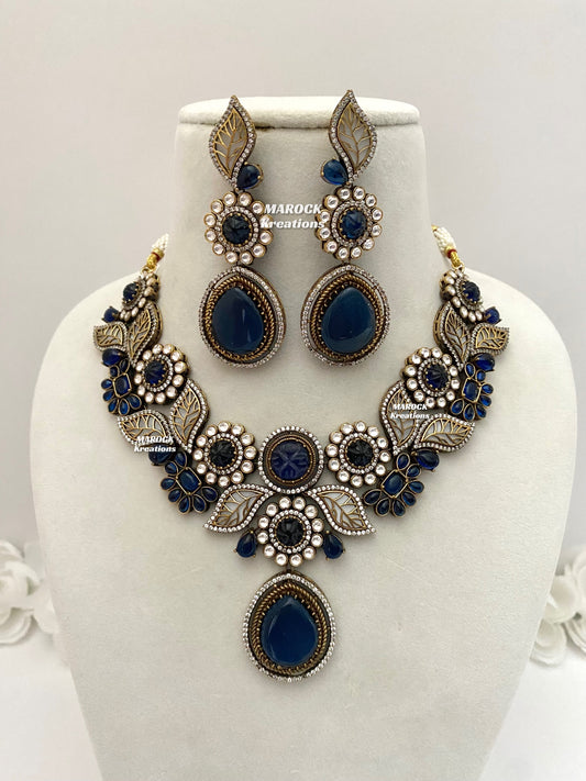 Angela Sabyasachi inspired Premium Quality Moissanite Kundan Necklace set