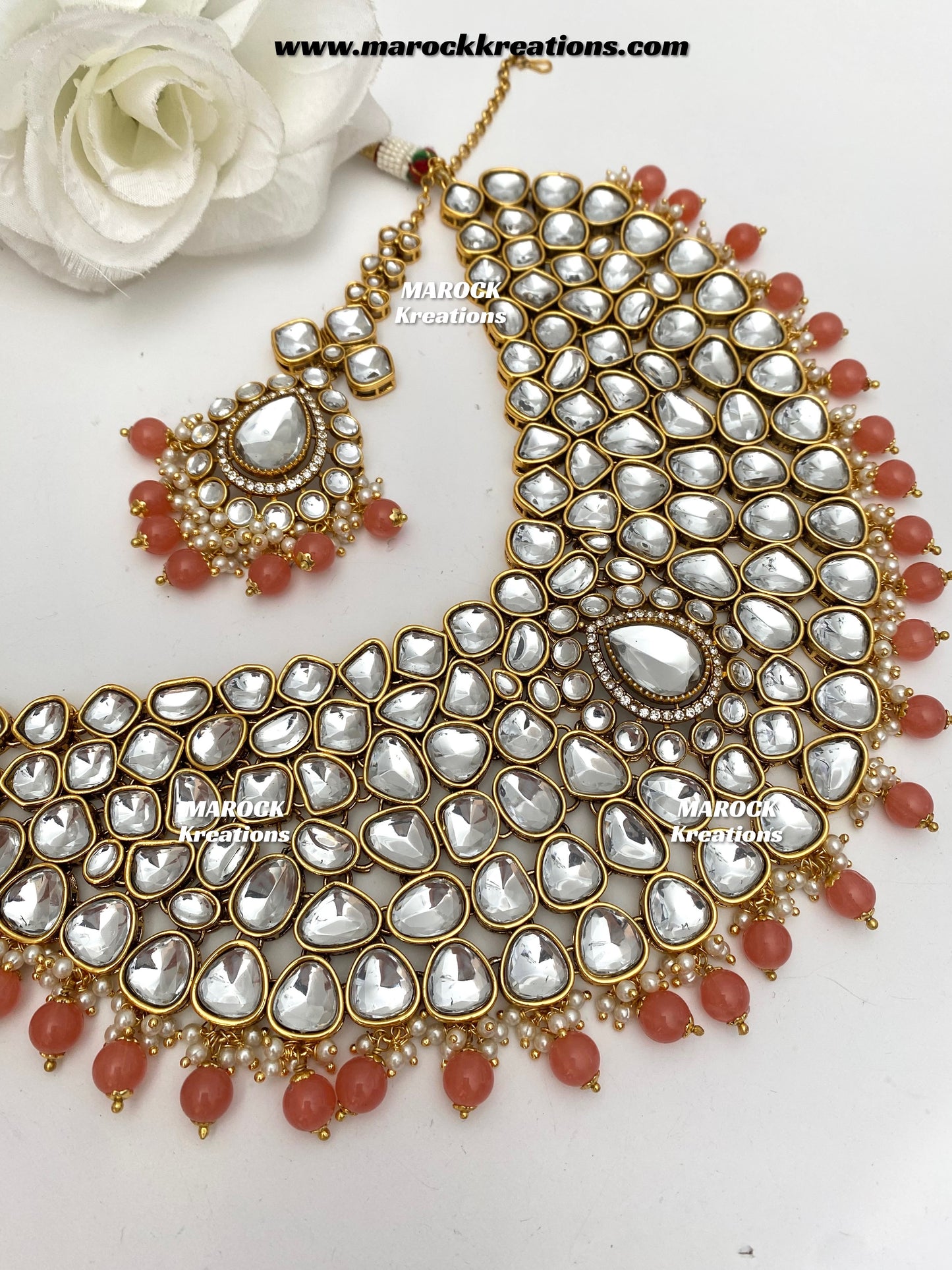 Ruhi Premium Quality Statement Kundan Necklace/Bridal set