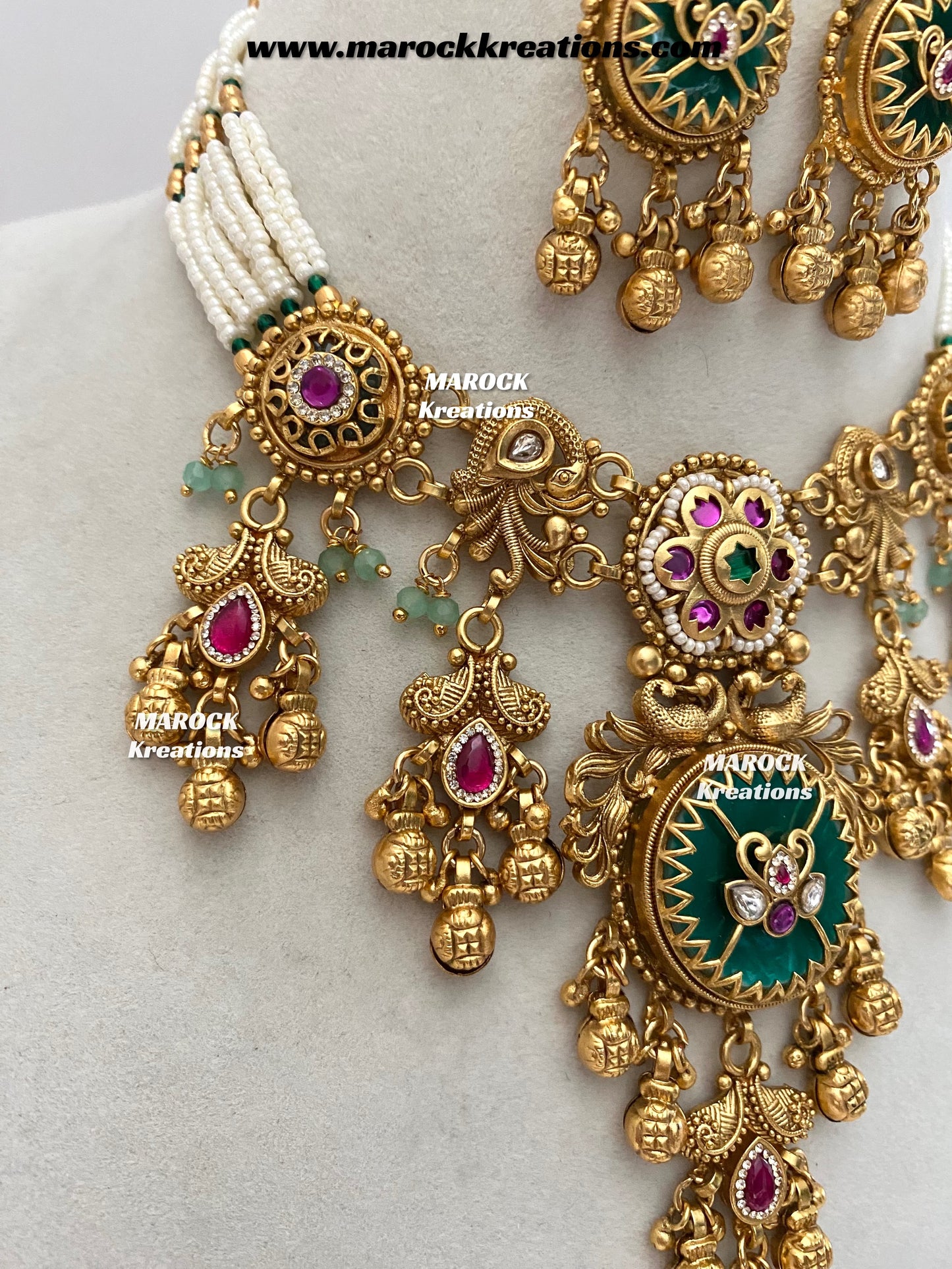Sharmin Premium Quality exclusive Gold Plated heritage necklace set