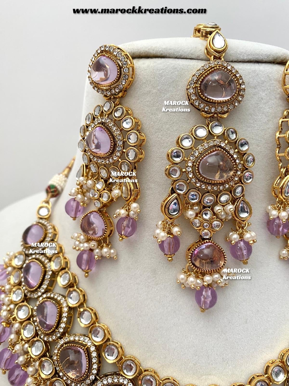 Harsha Premium Quality Kundan and Monalisa stone Statement Necklace set