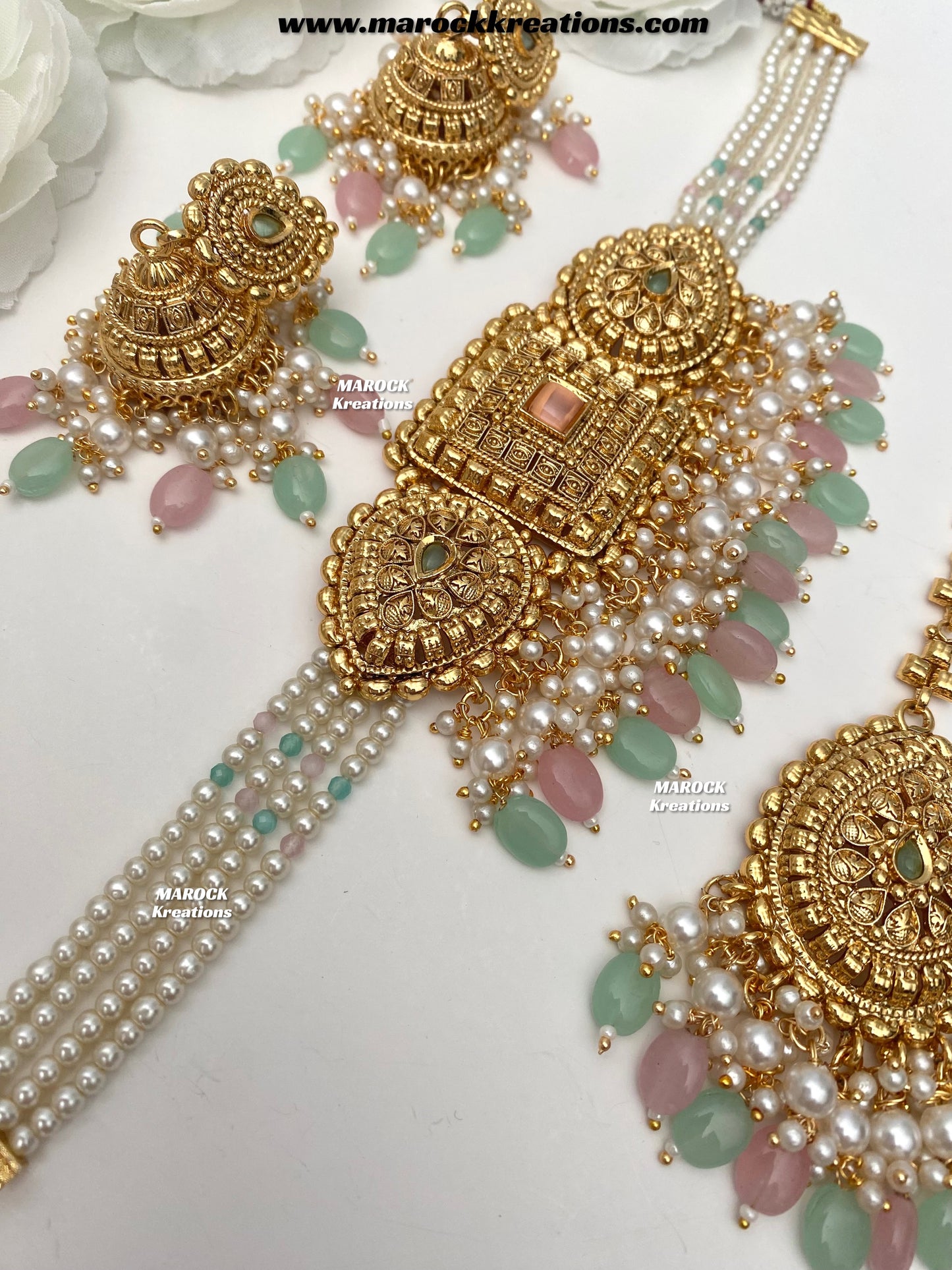 Asna Premium Quality Gold Plated statement choker set