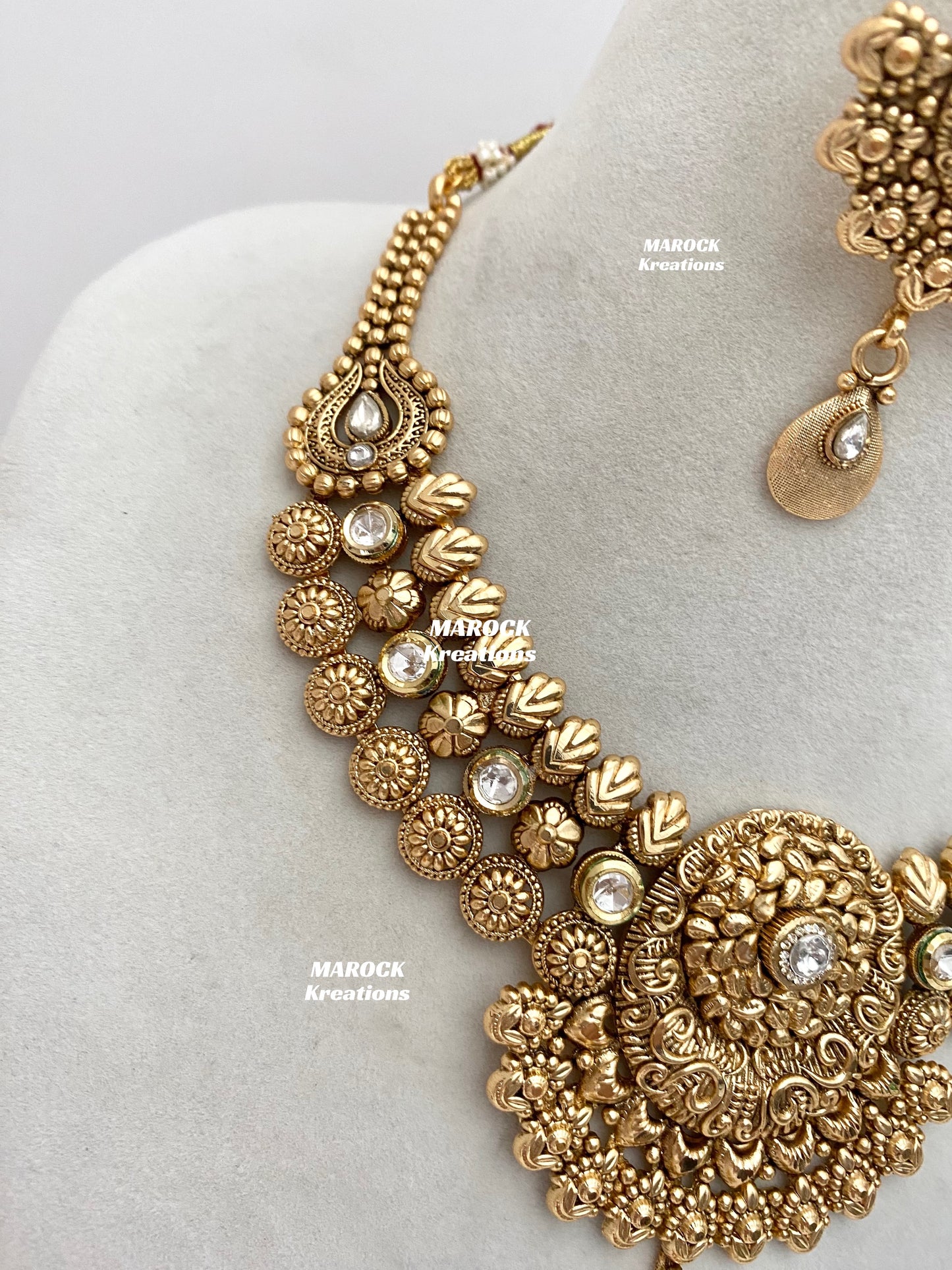 Angie Premium Quality Gold plated necklace set